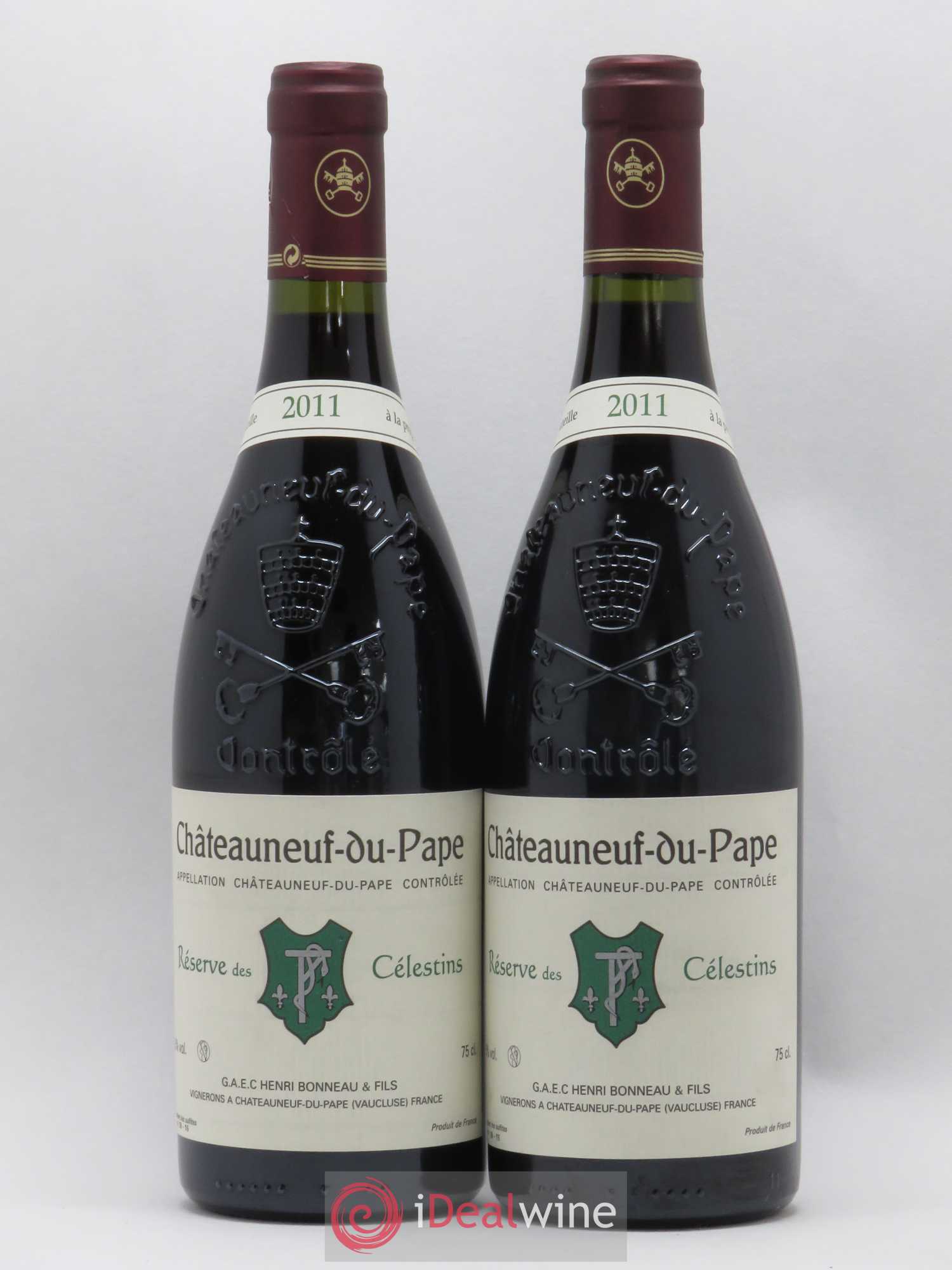 Châteauneuf-du-Pape Réserve des Célestins Henri Bonneau & Fils 2011 - Lot de 2 bouteilles - 0