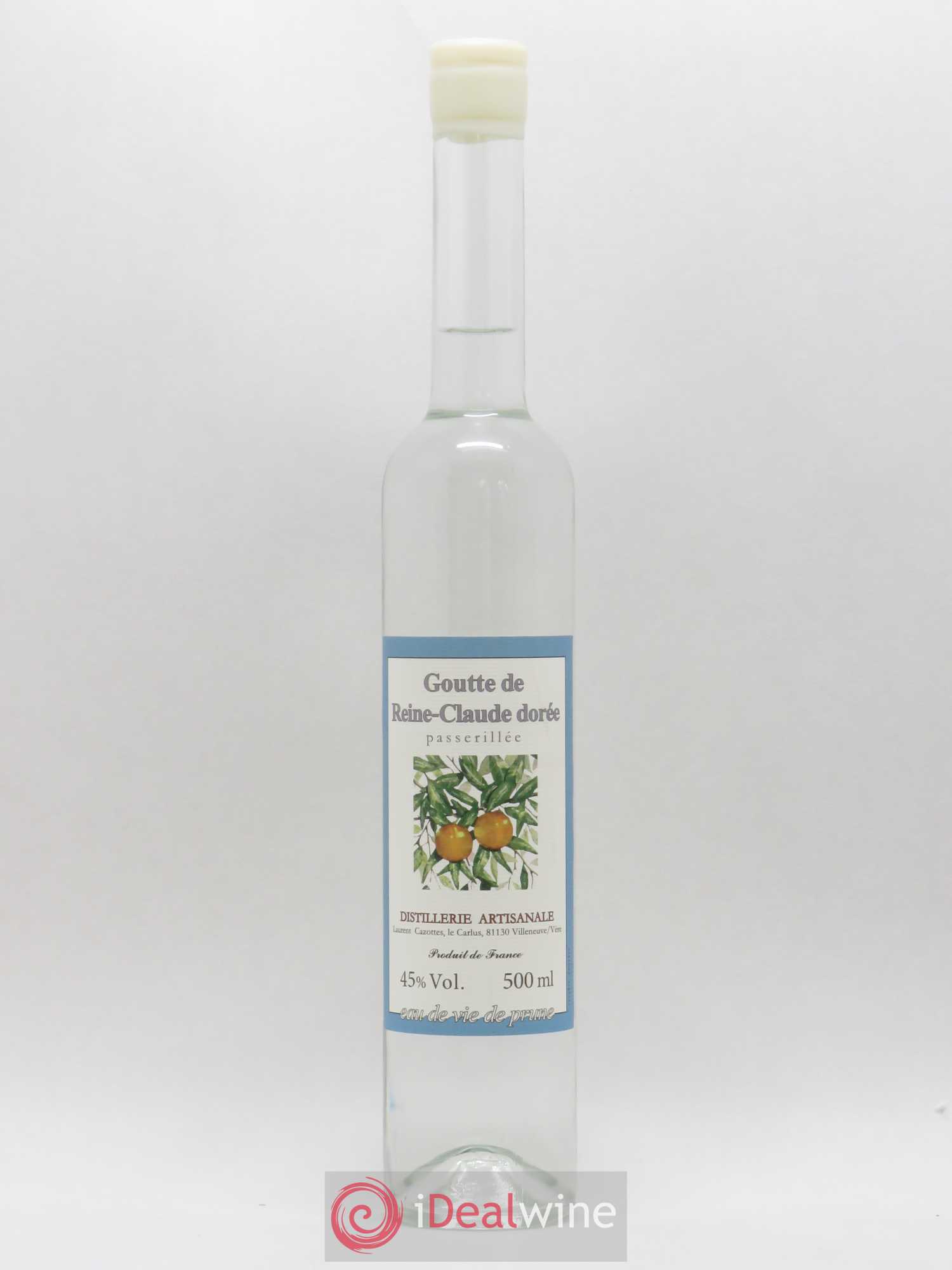 Alcools divers Reine Claude dorée Laurent Cazottes Eau de vie de Prune 50 Cl 2016 - Posten von 1 Flasche - 0
