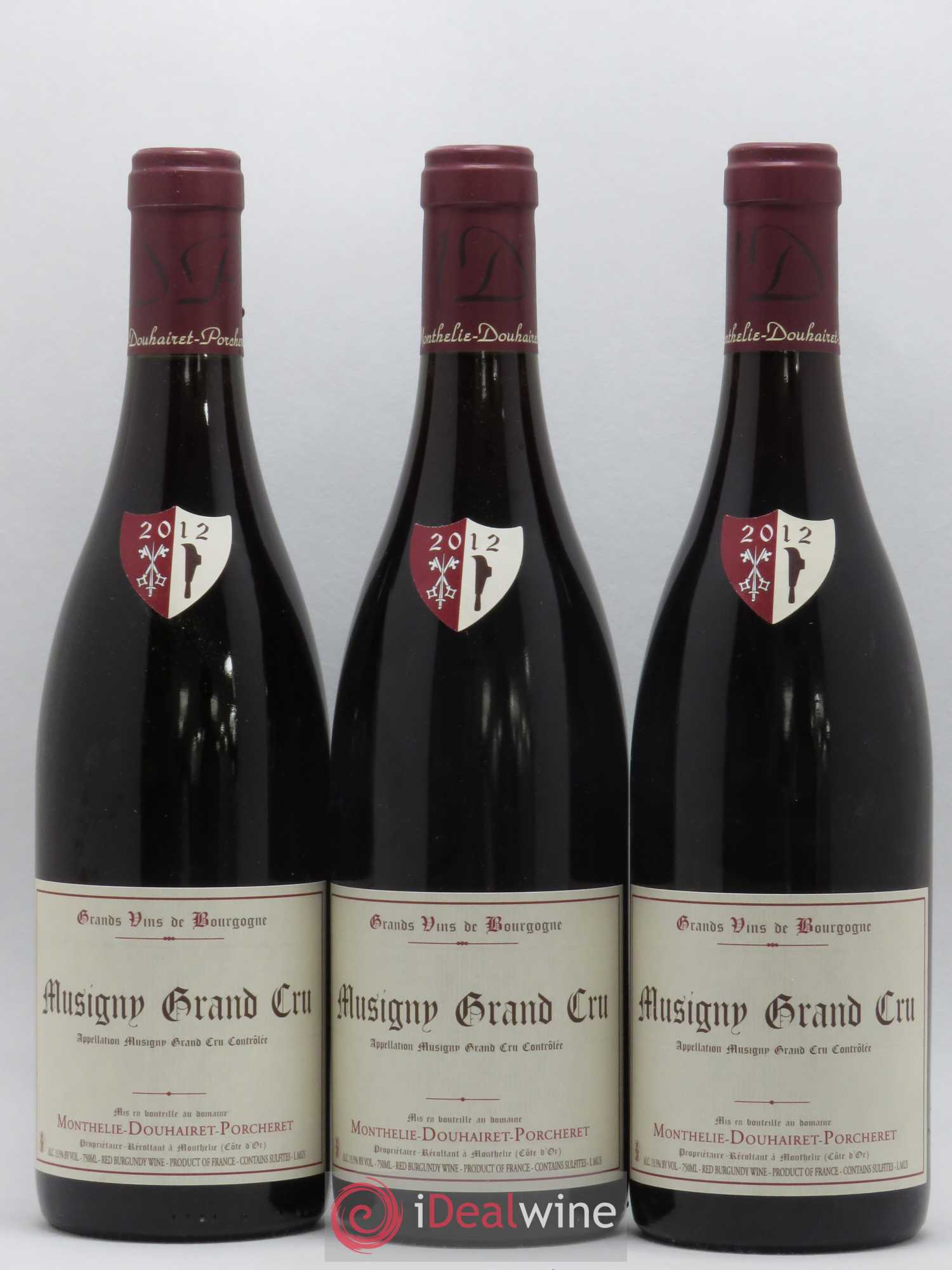 Musigny Grand Cru Monthelie Douhairet Porcheret 2012 - Posten von 3 Flaschen - 0