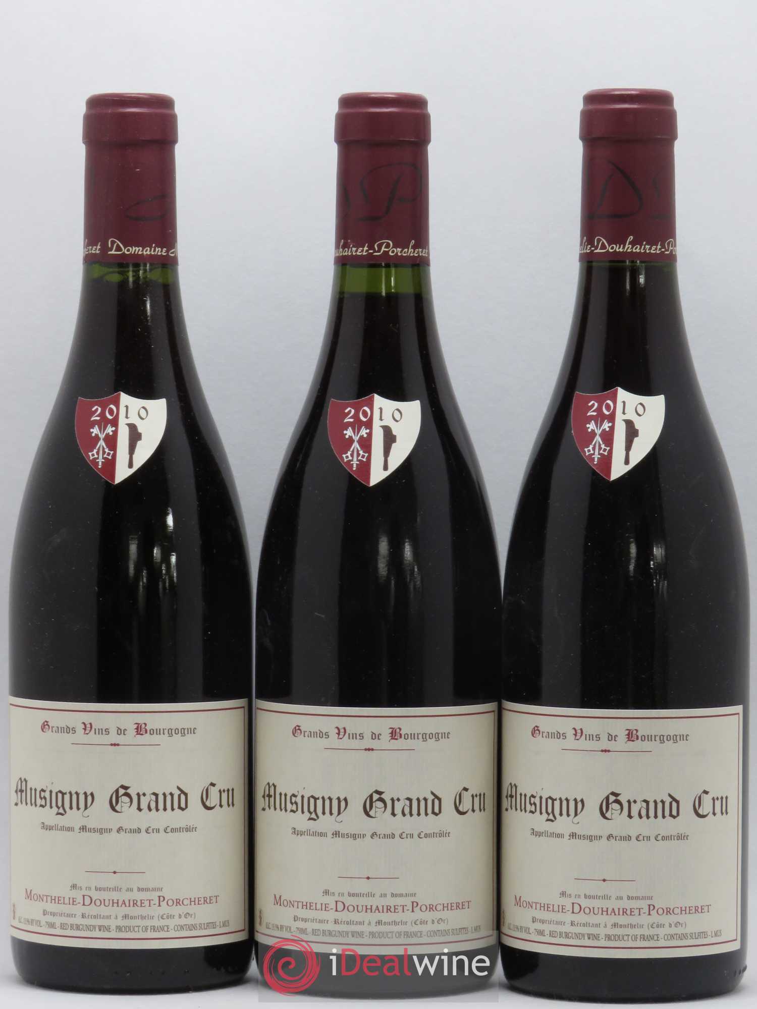 Musigny Grand Cru Monthelie Douhairet Porcheret 2010 - Posten von 3 Flaschen - 0