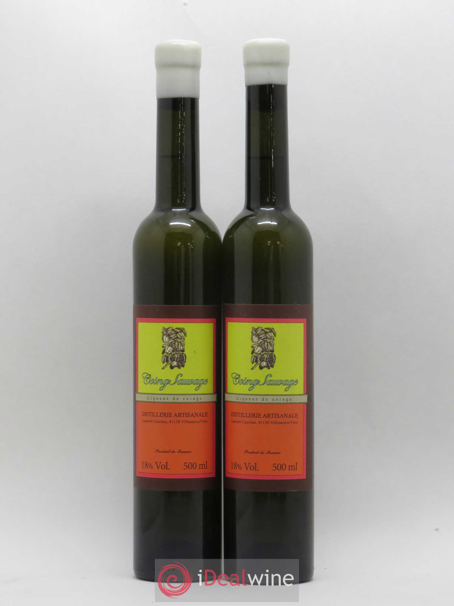 Alcools divers Liqueur de Coing Sauvage Laurent Cazottes 50 cl 2015 - Posten von 2 Flaschen - 0
