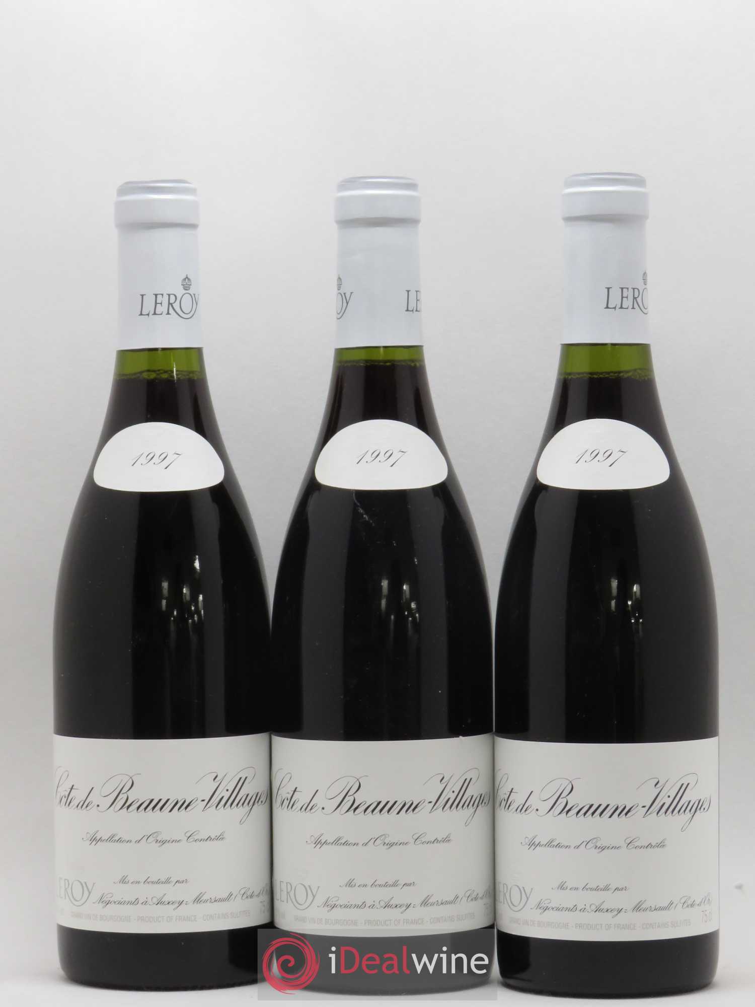 Côte de Beaune-Villages Leroy 1997 - Lot de 3 bouteilles - 0