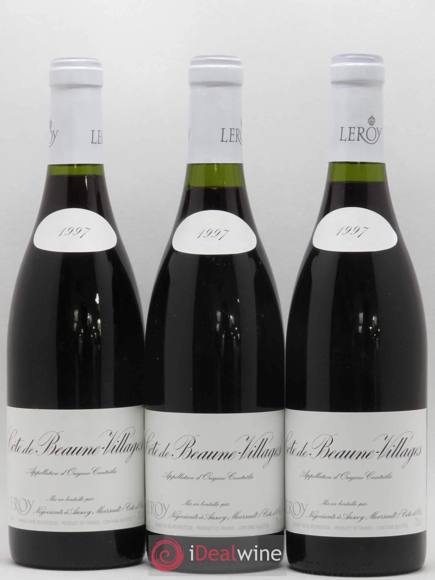 Côte de Beaune-Villages Leroy 1997 - Lot de 3 bouteilles - 0