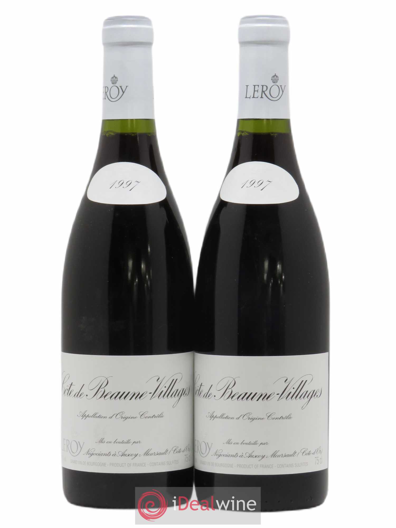 Côte de Beaune-Villages Leroy 1997 - Lot de 2 bouteilles - 0