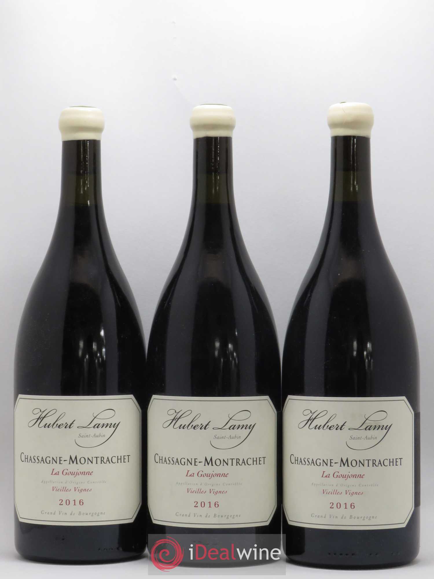 Chassagne-Montrachet La Goujonne Hubert Lamy Vieilles vignes 2016 - Lot de 3 magnums - 0