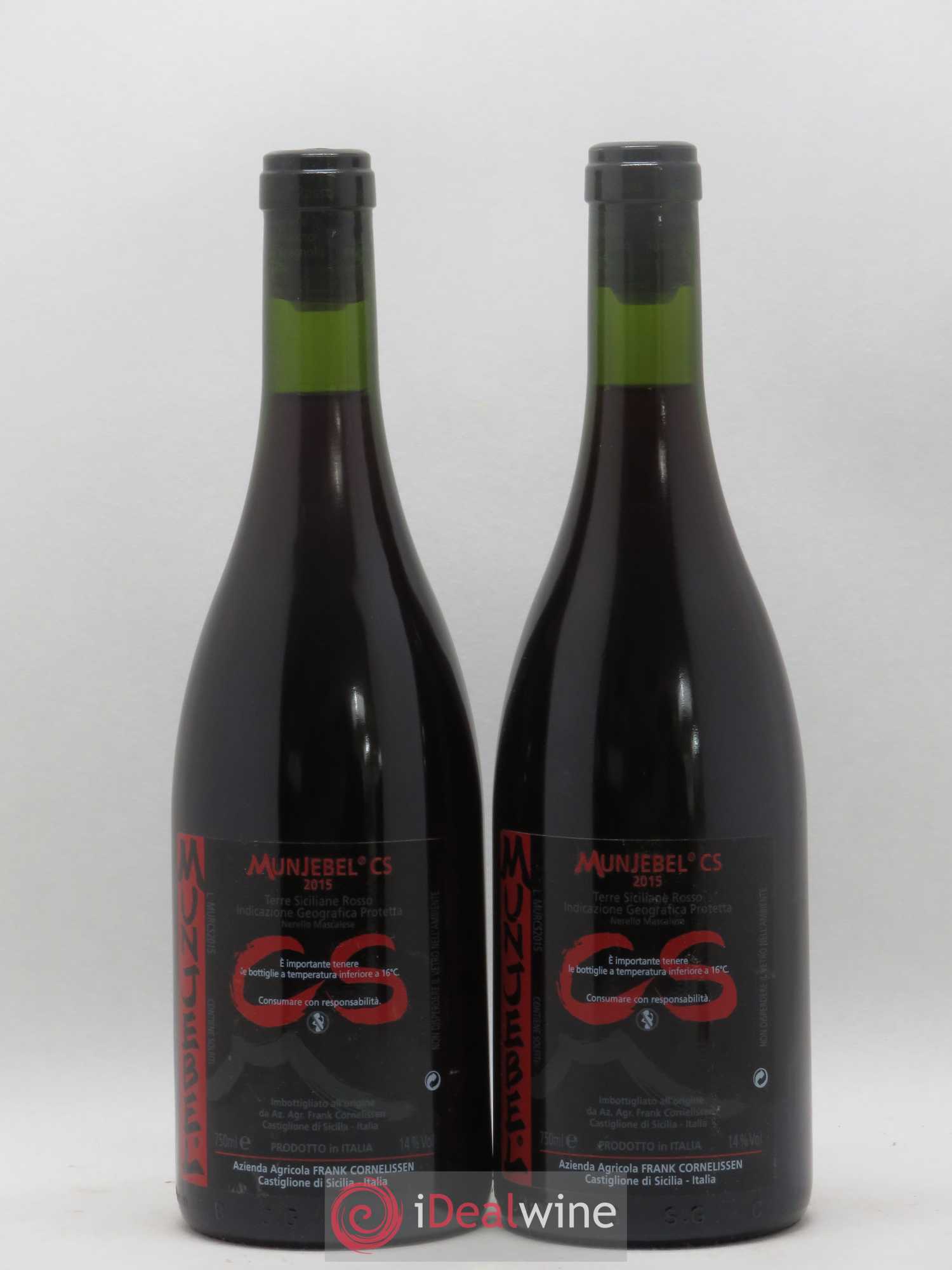 Terre Siciliane IGT Munjebel CS Frank Cornelissen 2015 - Lot de 2 bouteilles - 0