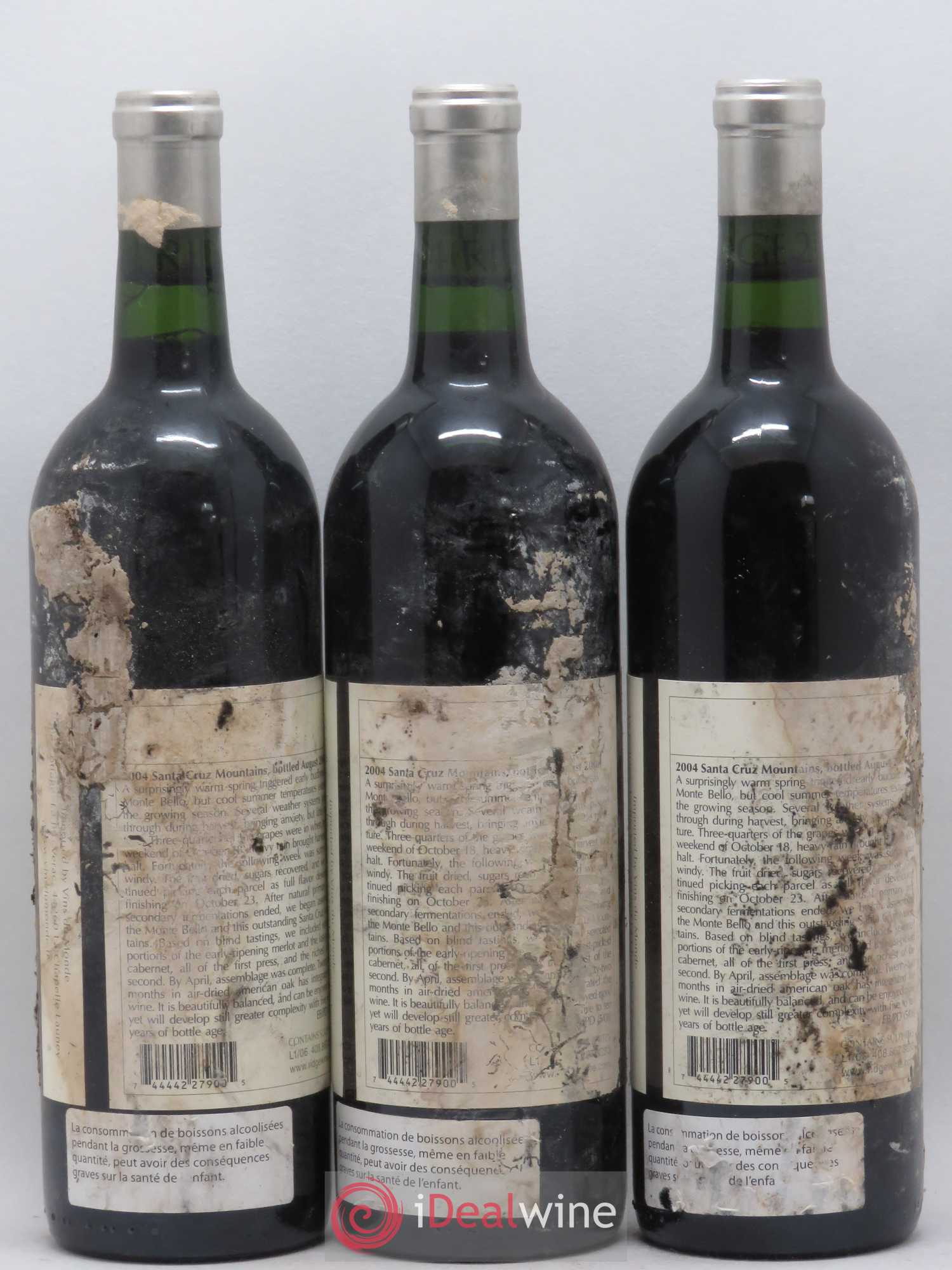USA Ridge Santa Cruz 2004 - Lot of 3 bottles - 1