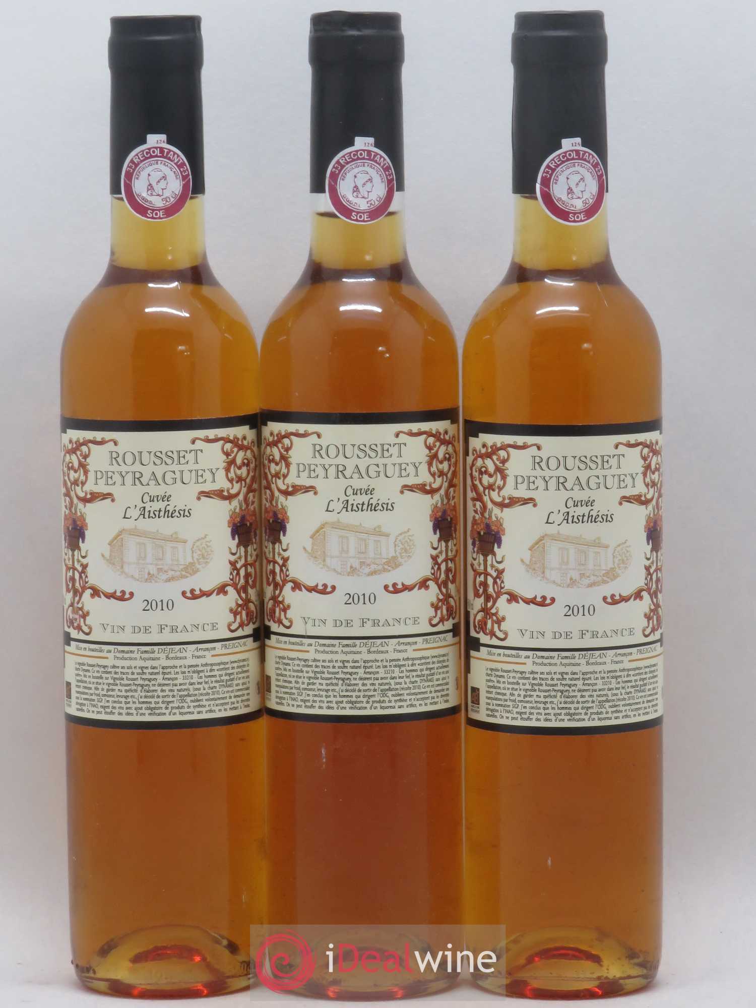 Rousset Peyraguey L'Aisthésis Cuvée L'Aisthésis/50CL 2010 - Lotto di 3 bottiglie - 0