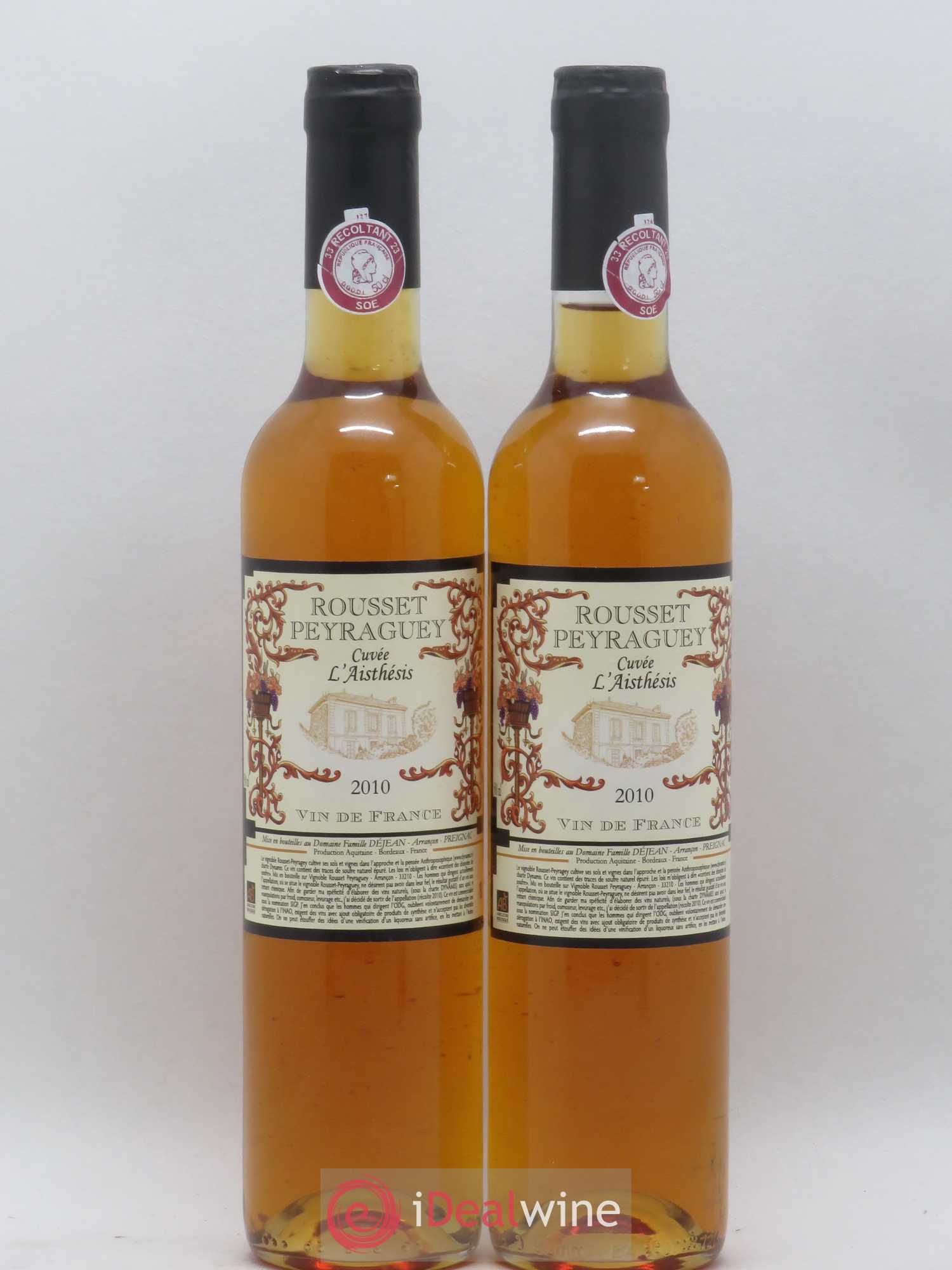 Rousset Peyraguey L'Aisthésis Cuvée L'Aisthésis/50cl 2010 - Lotto di 2 bottiglie - 0