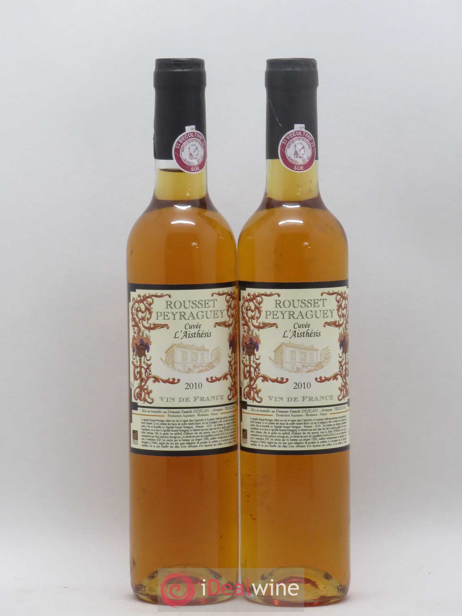 Rousset Peyraguey L'Aisthésis Cuvée L'Aisthésis/50cl 2010 - Lotto di 2 bottiglie - 0