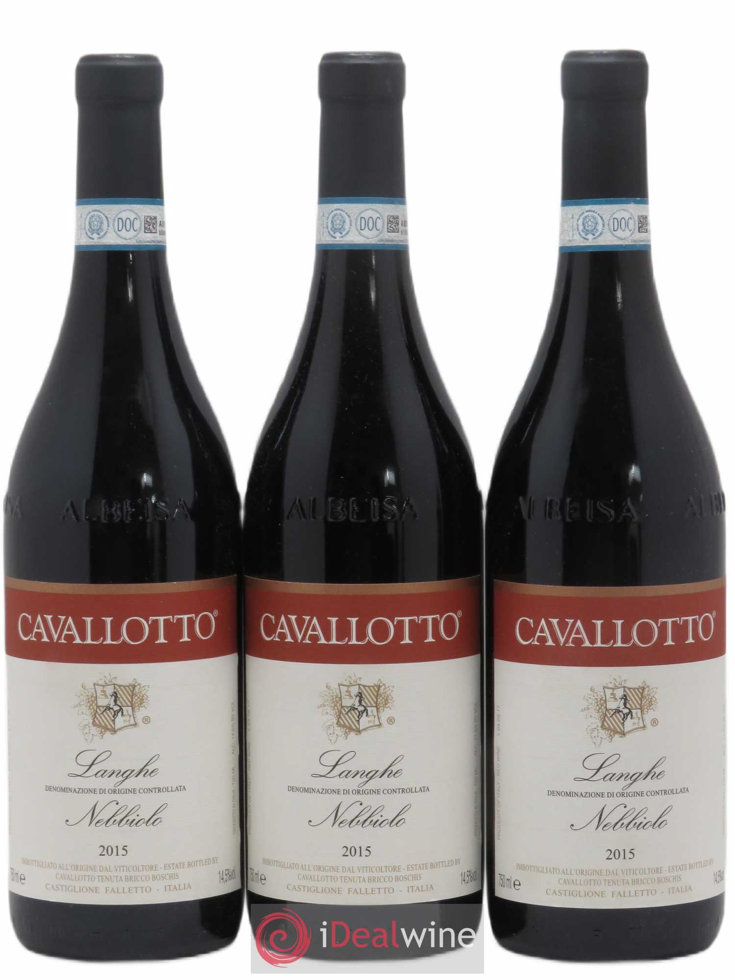 Langhe DOC Nebbiolo Cavallotto 2015 - Lotto di 3 bottiglie - 0