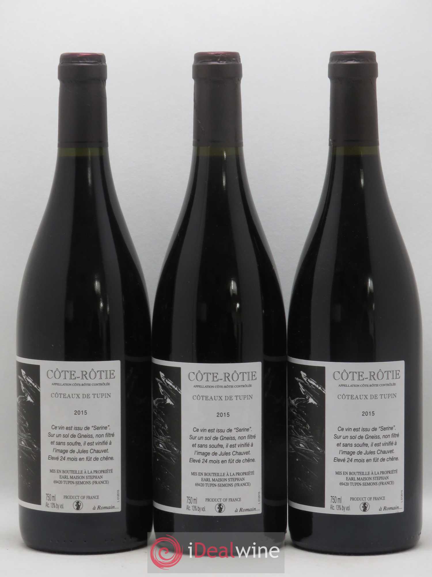 Côte-Rôtie Coteaux de Tupin Jean-Michel Stephan 2015 - Lot de 3 bouteilles - 1