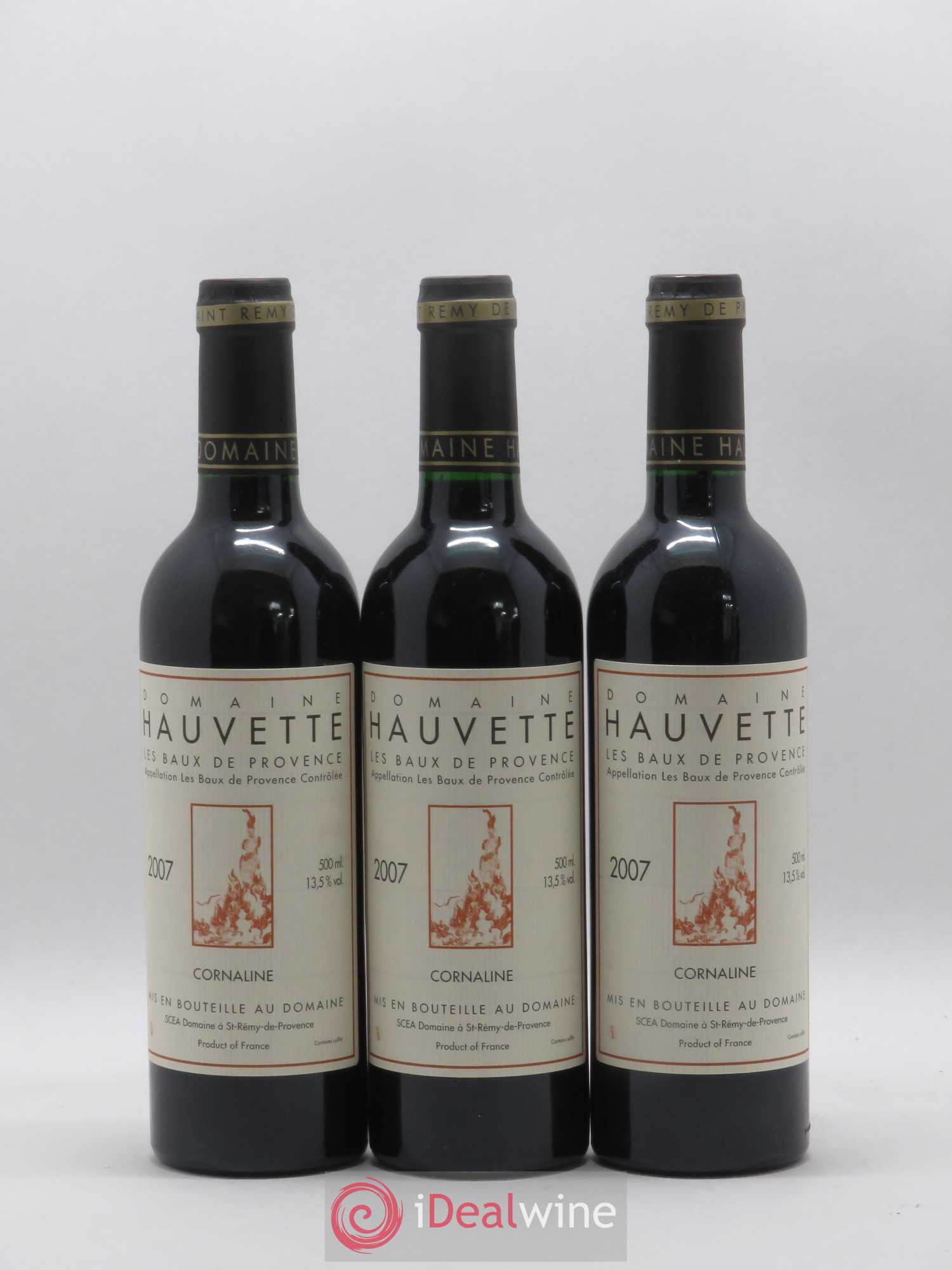 Baux de Provence Cornaline Hauvette (Domaine) 2007 - Lot de 3 demi bouteilles - 0