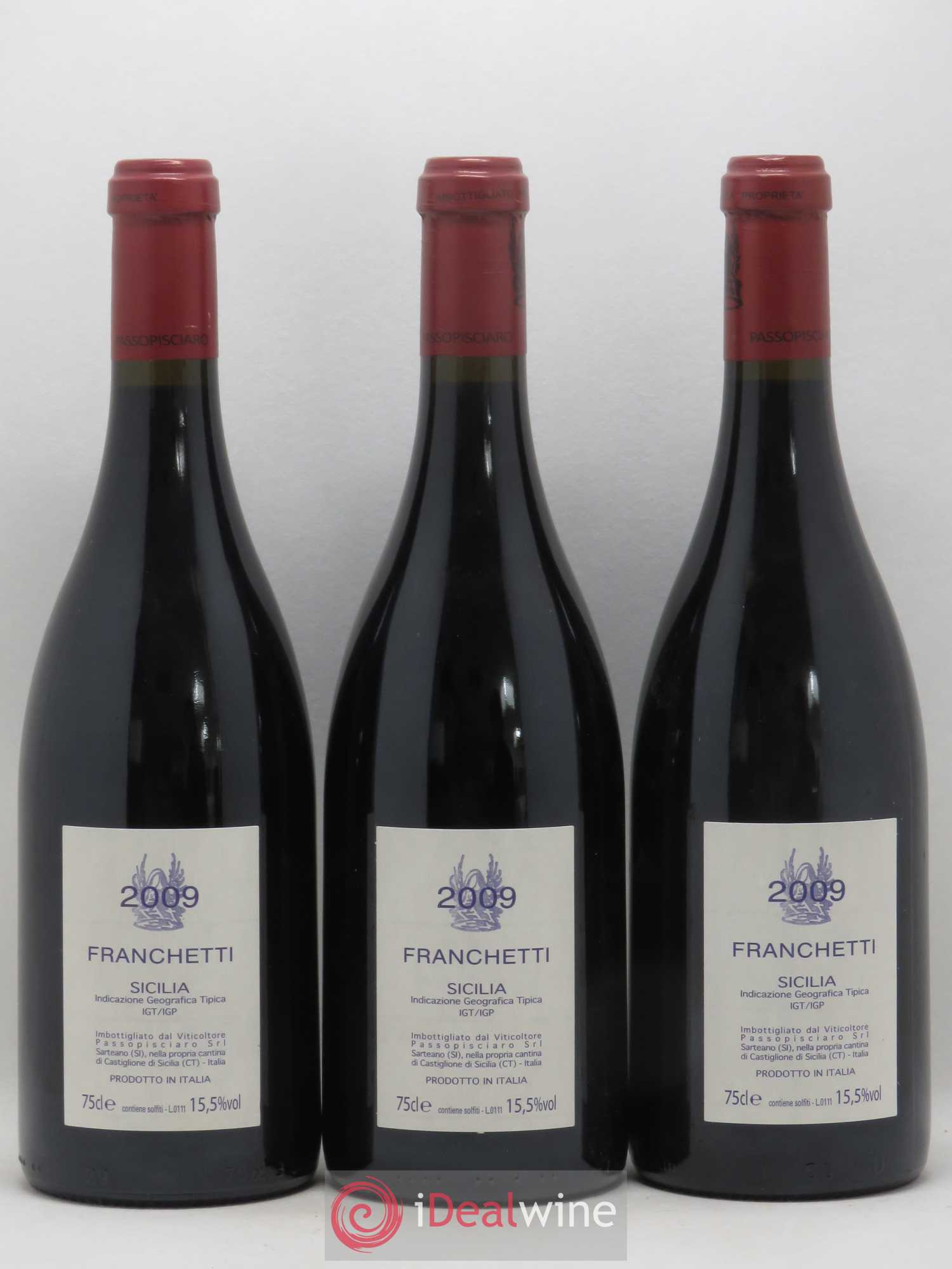 Italie Franchetti sicilia Passopisciaro 2009 - Posten von 3 Flaschen - 1