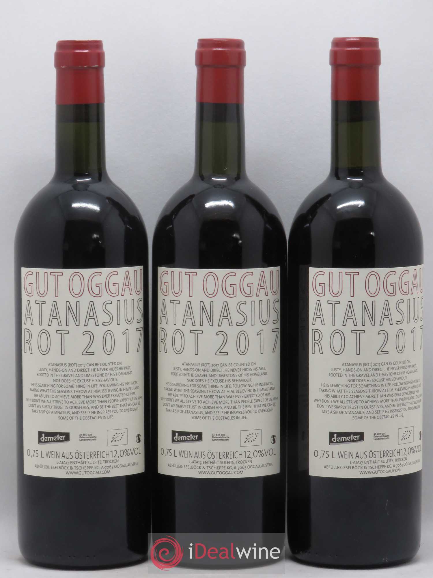 Burgenland Atanasius Gut Oggau 2017 - Lot de 3 bouteilles - 1