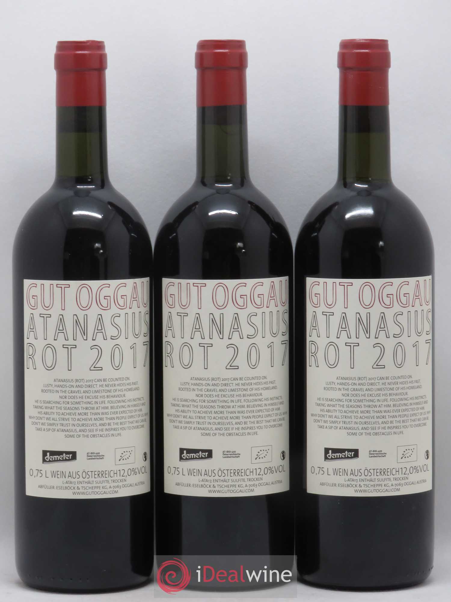 Burgenland Atanasius Gut Oggau 2017 - Posten von 3 Flaschen - 1