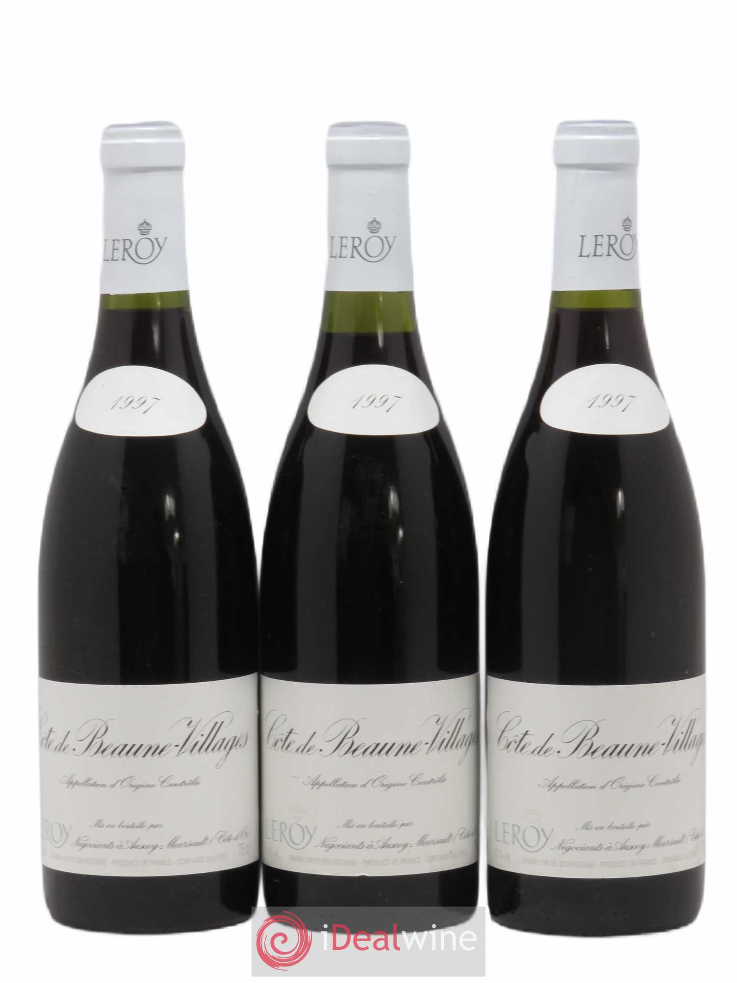 Côte de Beaune-Villages Leroy 1997 - Lot de 3 bouteilles - 0