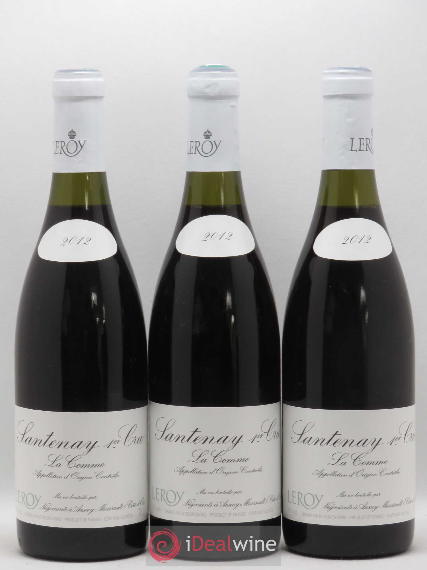 Santenay 1er Cru La Comme Leroy SA 2012 - Lot de 3 bouteilles - 0