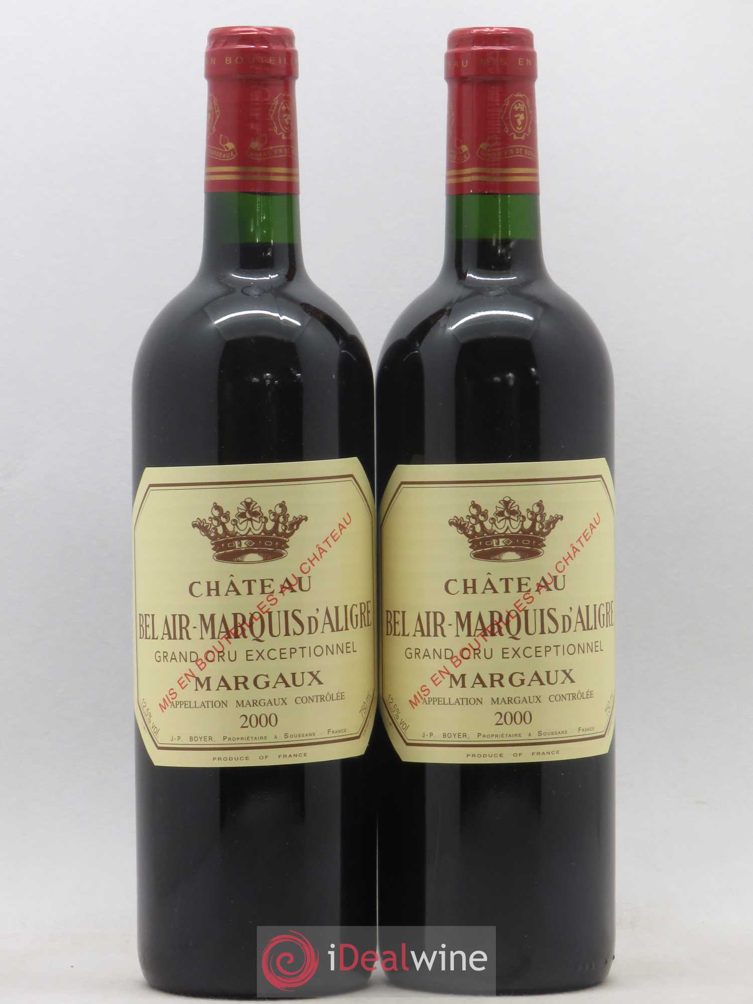 Château Bel Air Marquis d'Aligre 2000 - Lot de 2 bouteilles - 0