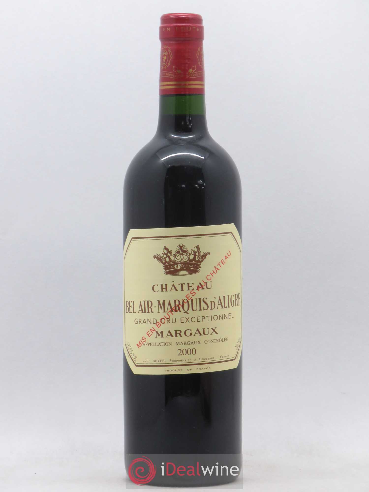 Château Bel Air Marquis d'Aligre 2000 - Lot de 1 bouteille - 0