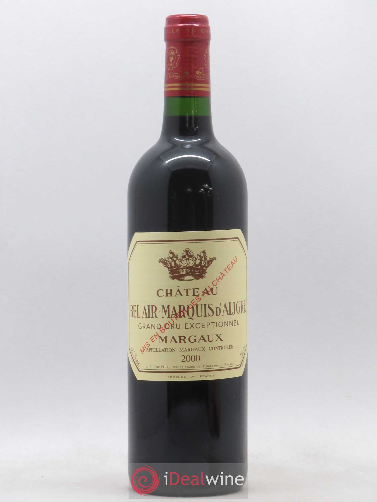 Château Bel Air Marquis d'Aligre 2000 - Lot de 1 bouteille - 0