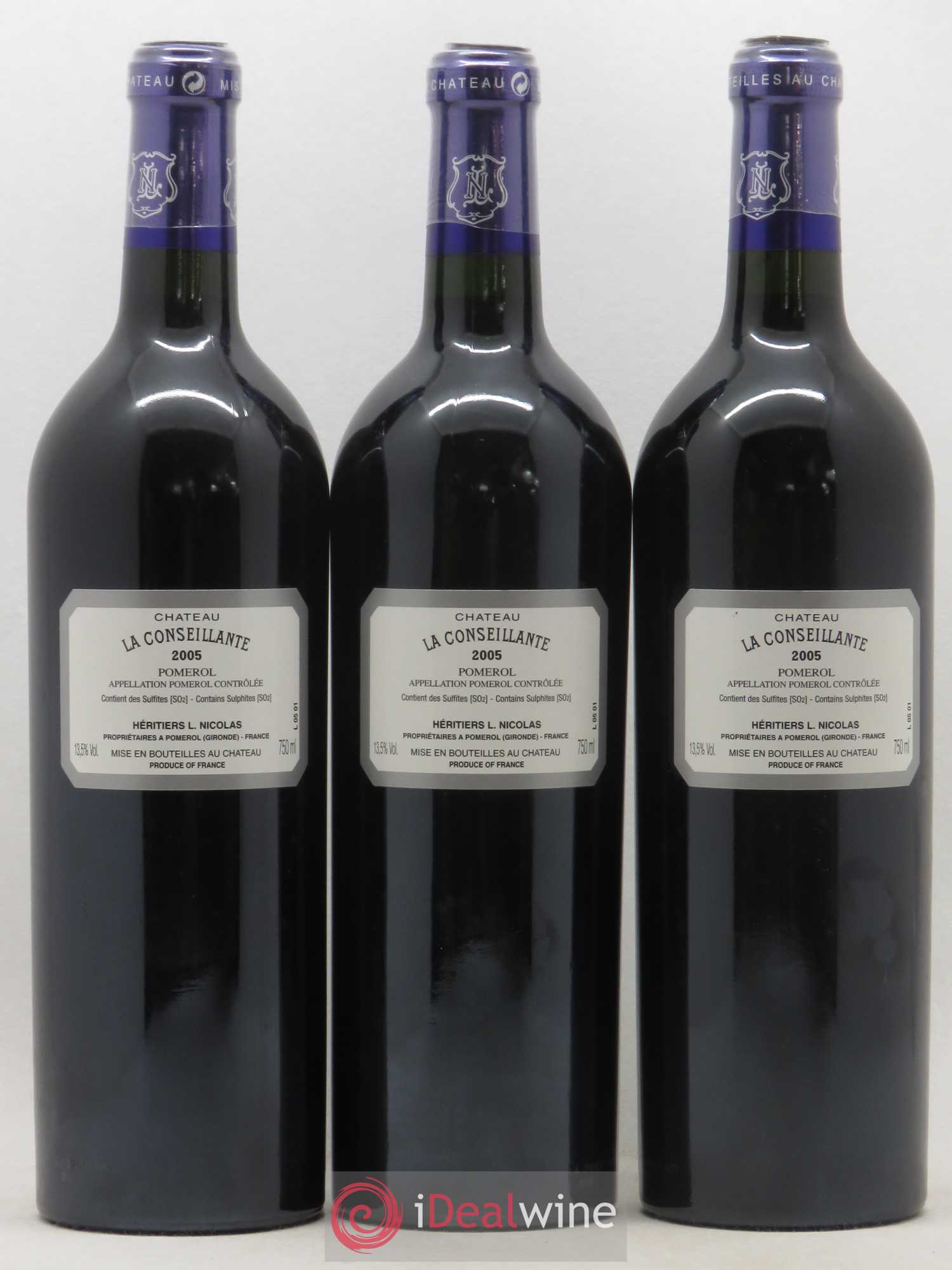 Château la Conseillante 2005 - Lot de 3 bouteilles - 1
