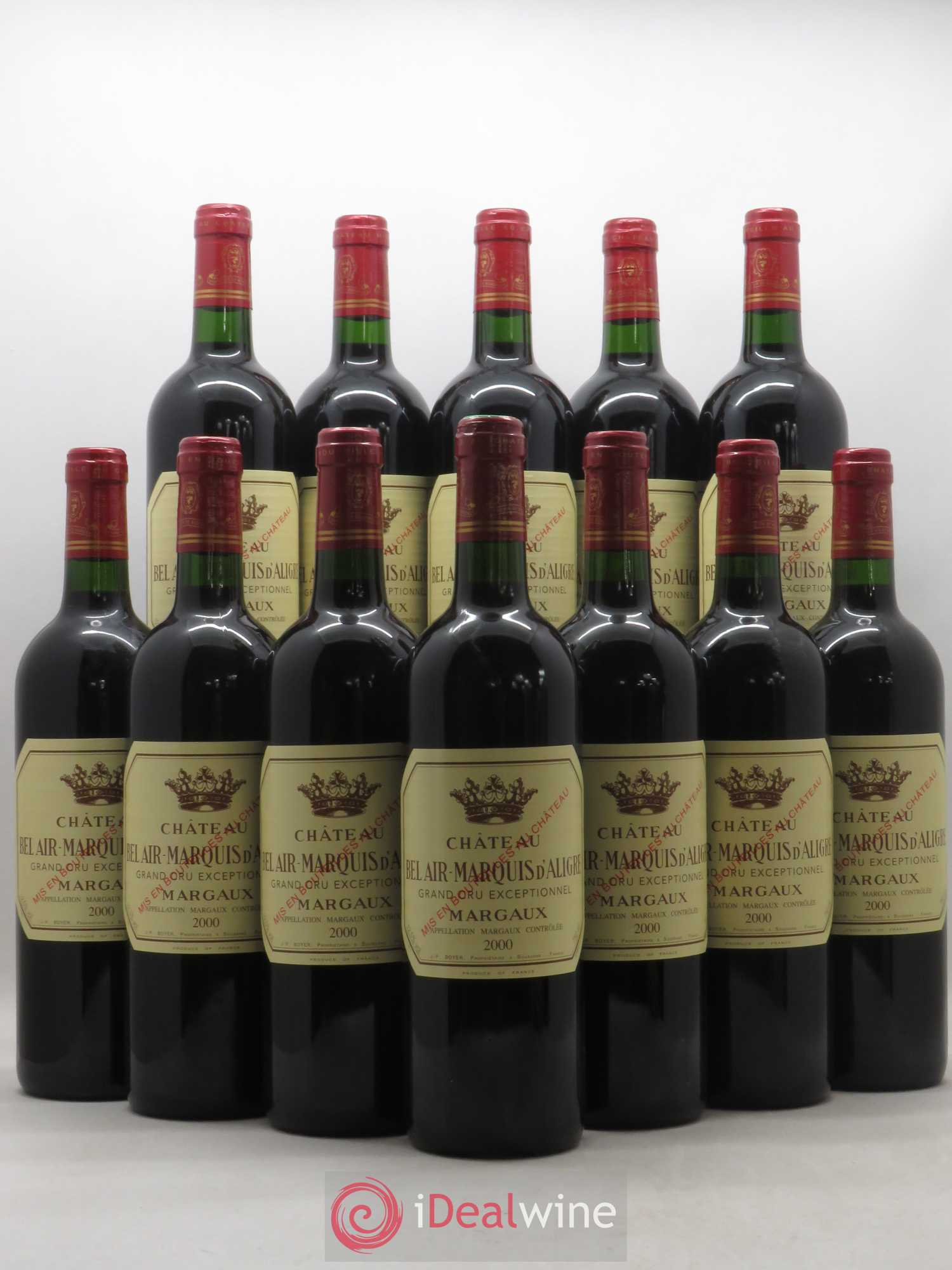 Château Bel Air Marquis d'Aligre 2000 - Lot de 12 bouteilles - 0