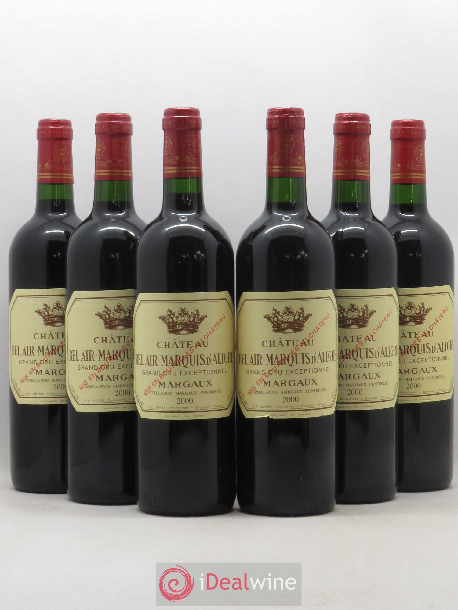 Château Bel Air Marquis d'Aligre 2000 - Lot de 6 bouteilles - 0