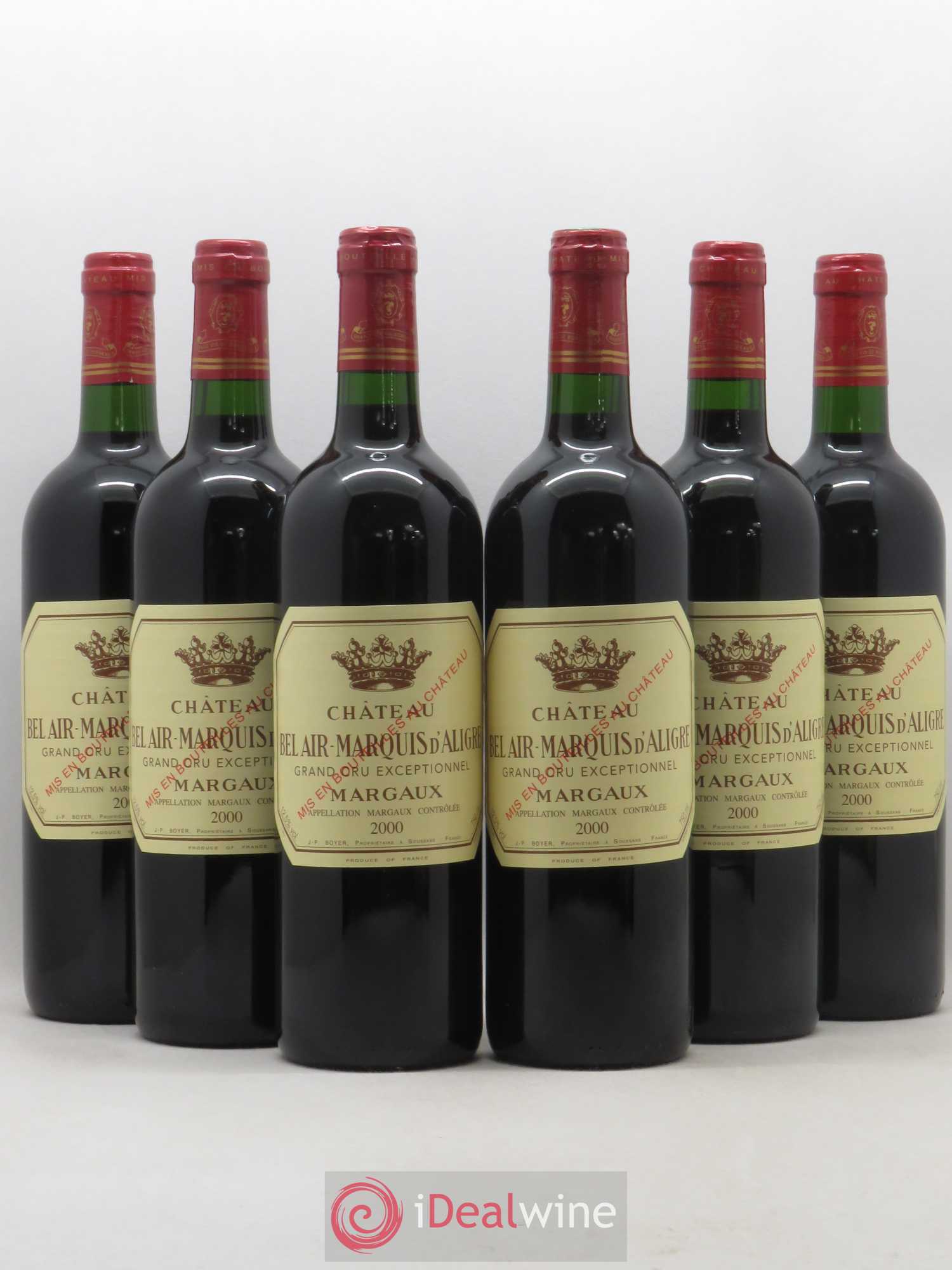 Château Bel Air Marquis d'Aligre 2000 - Lot de 6 bouteilles - 0