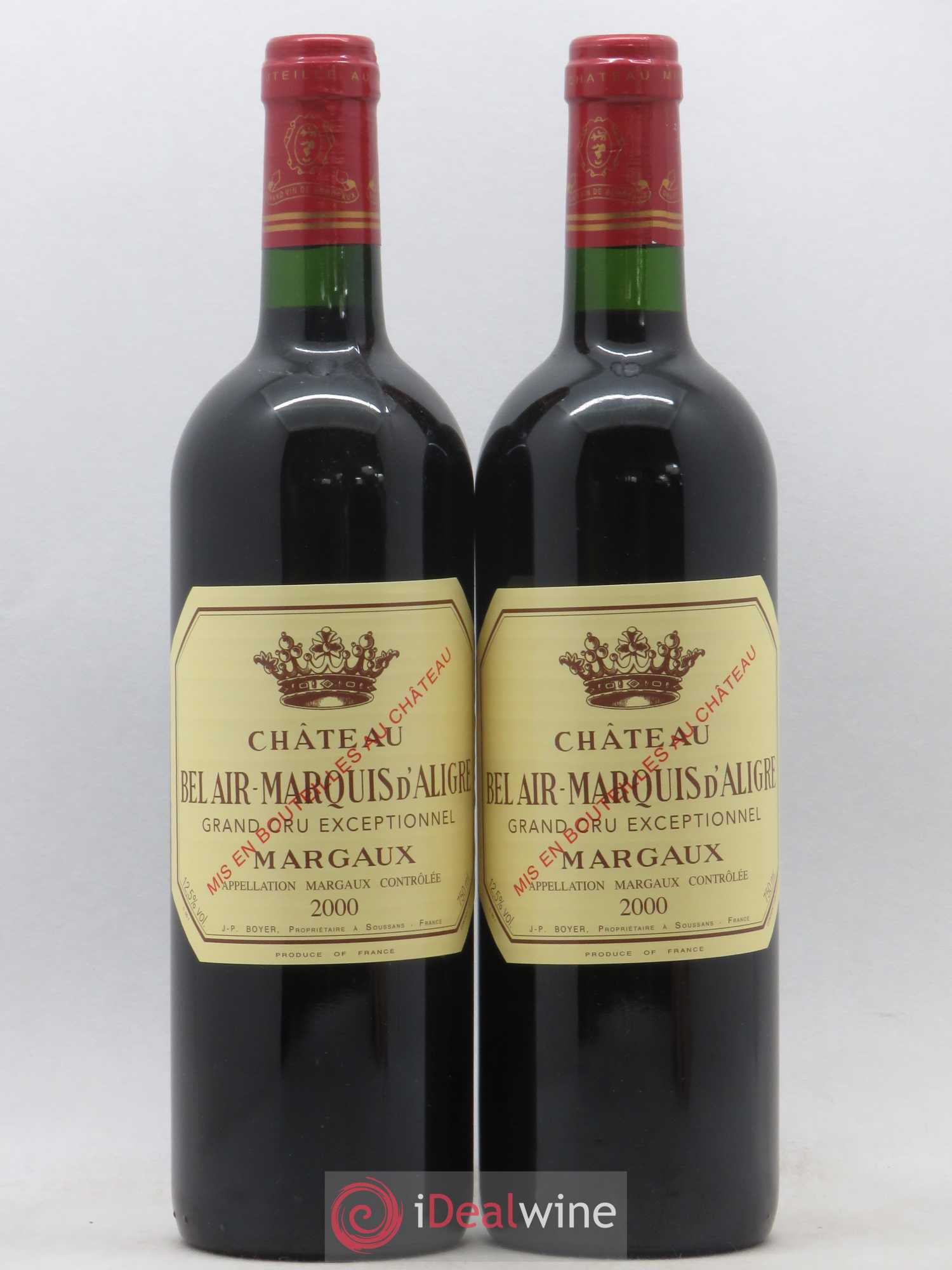 Château Bel Air Marquis d'Aligre 2000 - Lot de 2 bouteilles - 0