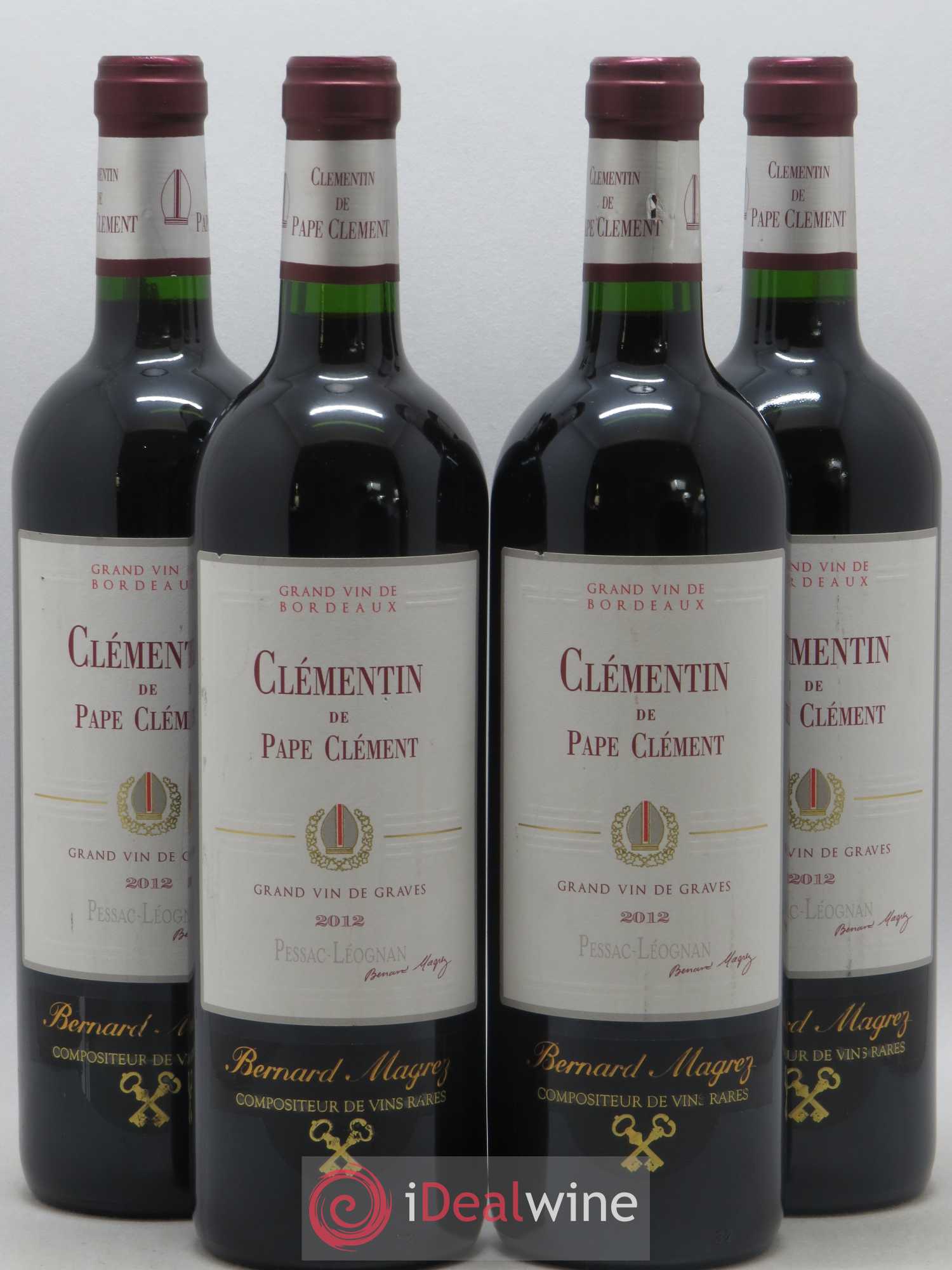 Le Clémentin de Pape Clément Second Vin 2012 - Lot de 4 bouteilles - 0