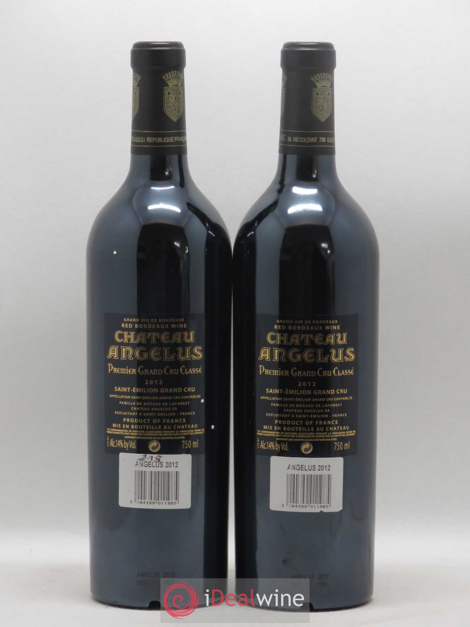 Château Angélus 1er Grand Cru Classé A 2012 - Lot de 2 bouteilles - 1