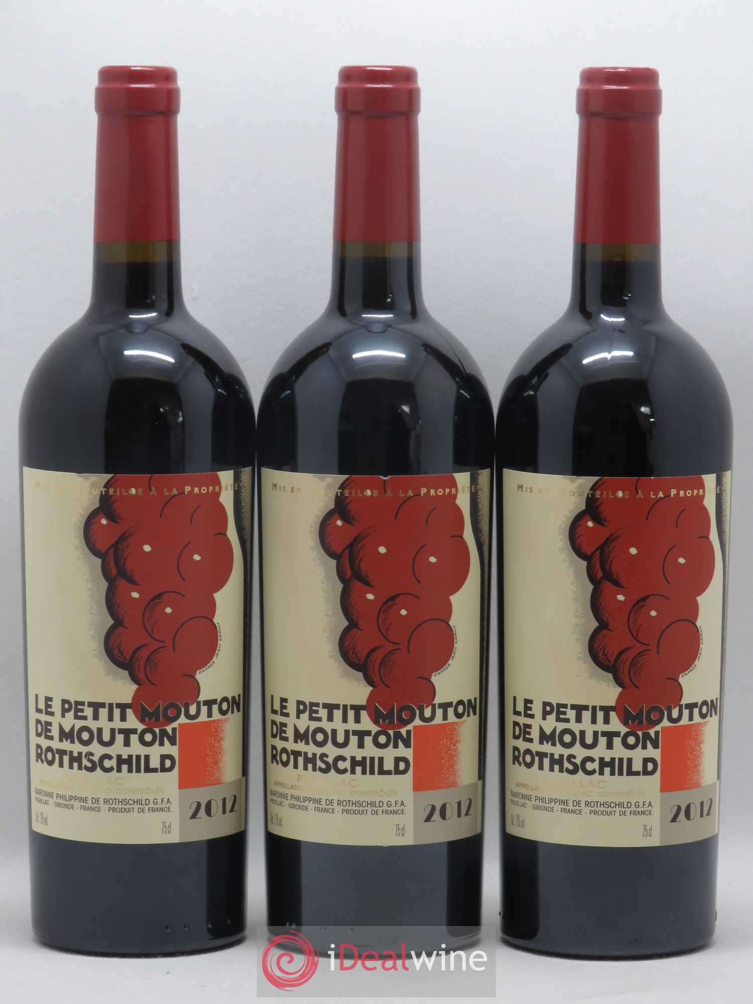 Petit Mouton Second Vin 2012 - Lot de 3 bouteilles - 0