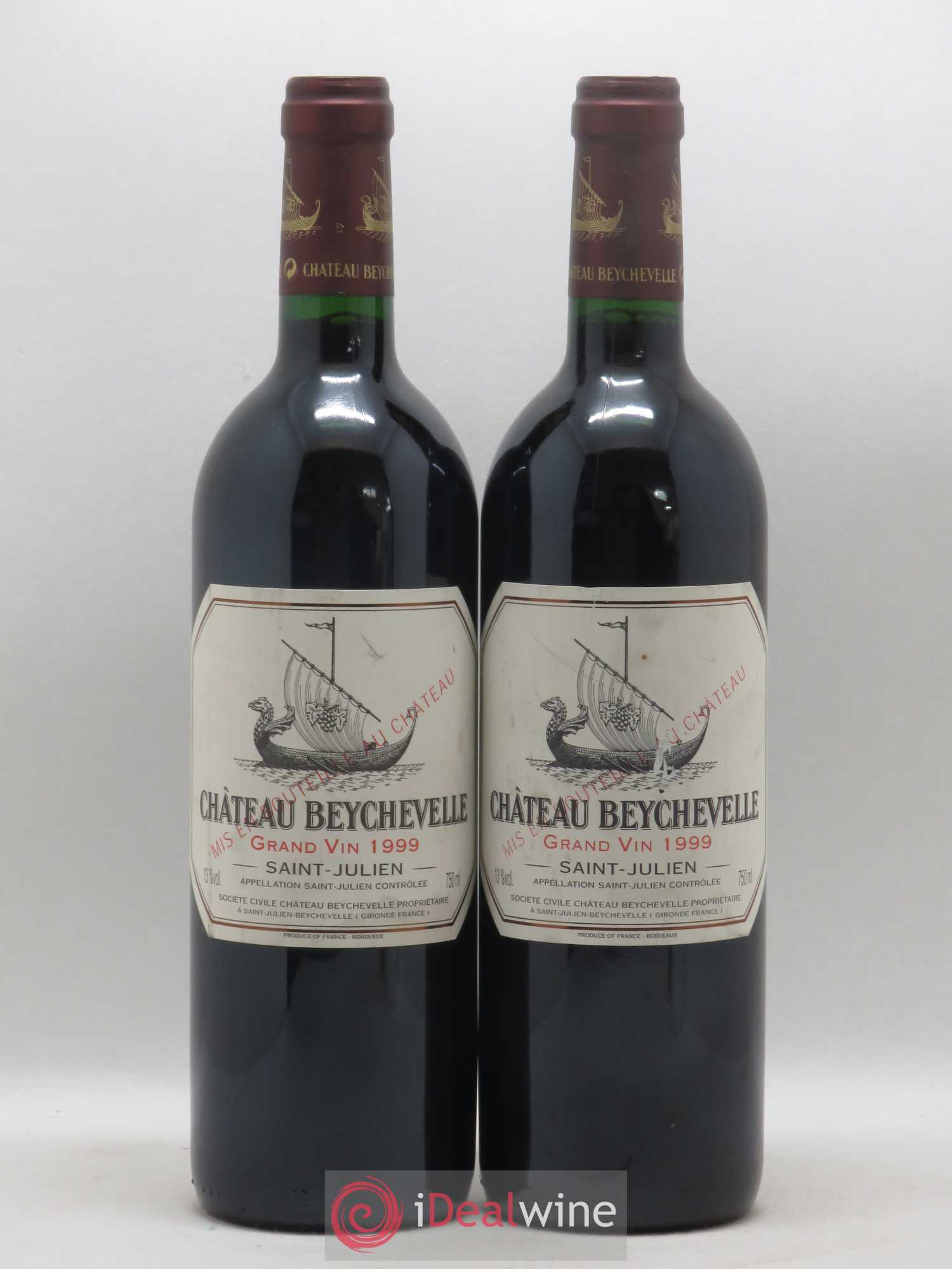 Château Beychevelle 4ème Grand Cru Classé 1999 - Lot de 2 bouteilles - 0