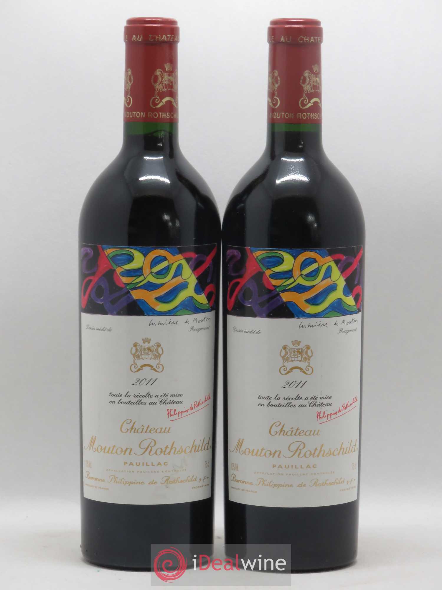 Château Mouton Rothschild 1er Grand Cru Classé 2011 - Lot de 2 bouteilles - 0