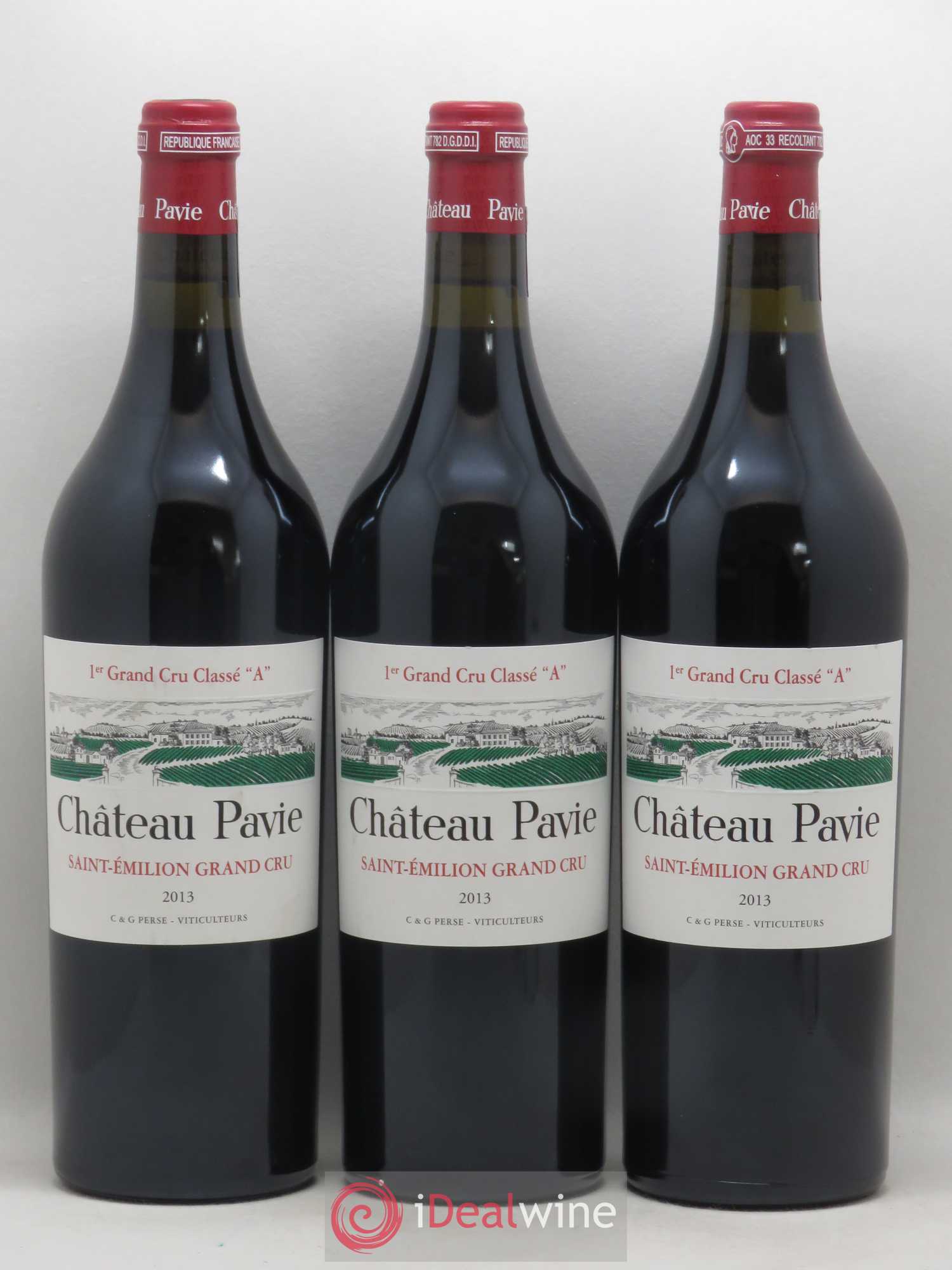 Château Pavie 1er Grand Cru Classé A 2013 - Lot de 3 bouteilles - 0