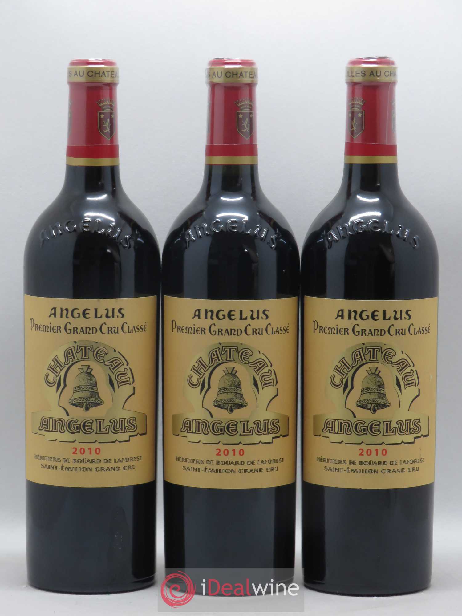 Château Angélus 1er Grand Cru Classé A 2010 - Lot de 3 bouteilles - 0