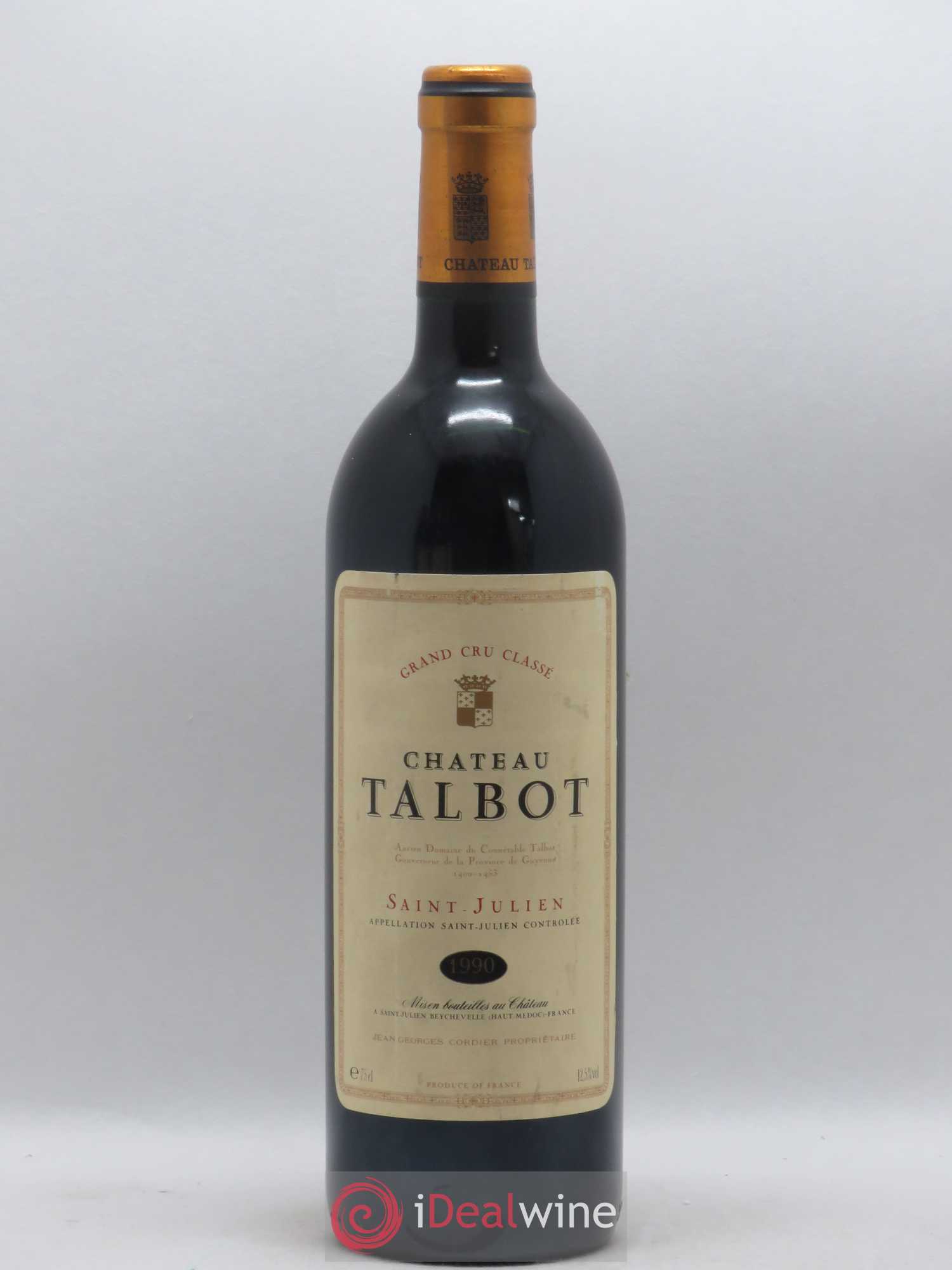 Château Talbot 4ème Grand Cru Classé 1990 - Lot de 1 bouteille - 0