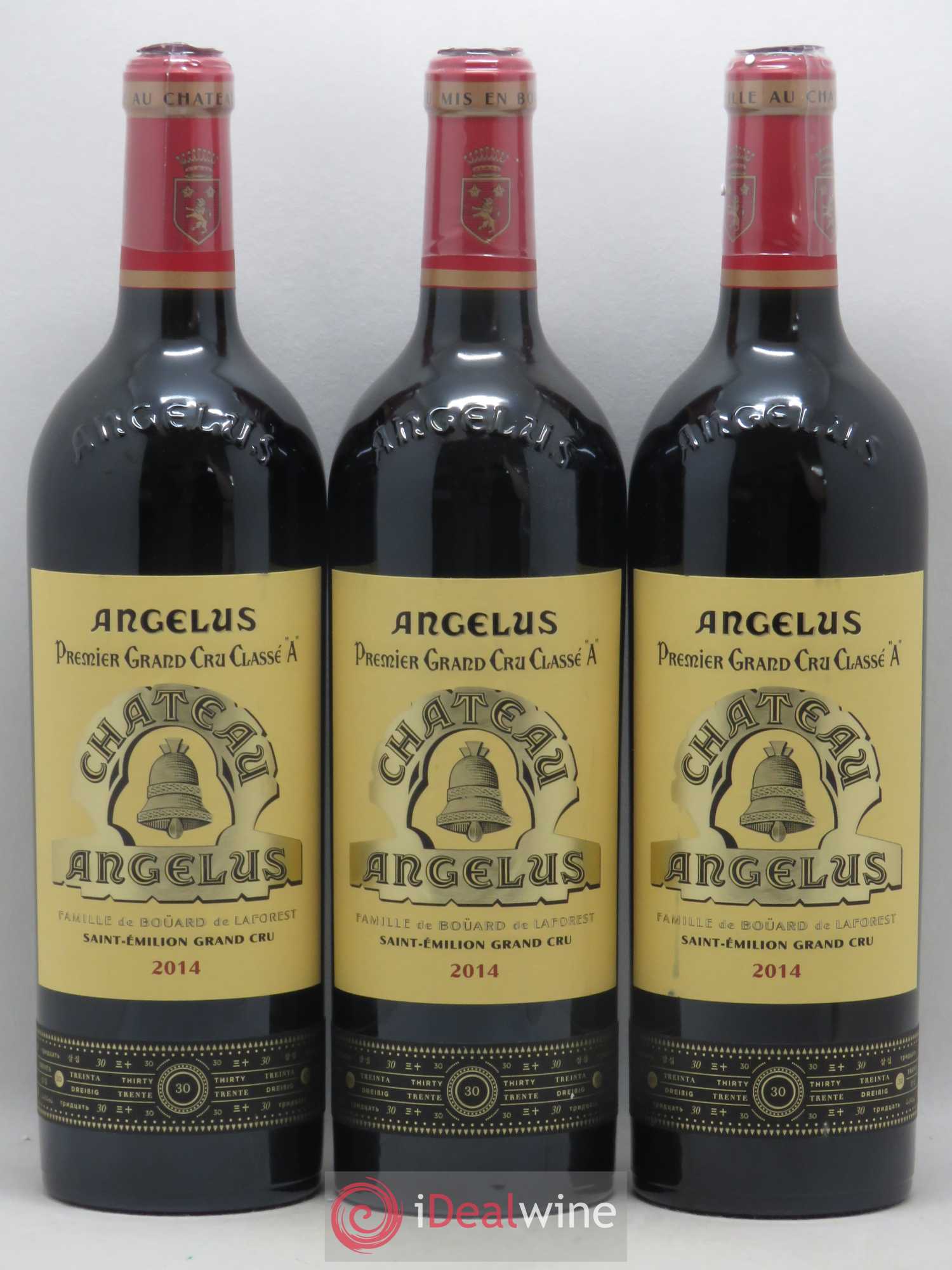 Château Angélus 1er Grand Cru Classé A 2014 - Lot de 3 bouteilles - 0