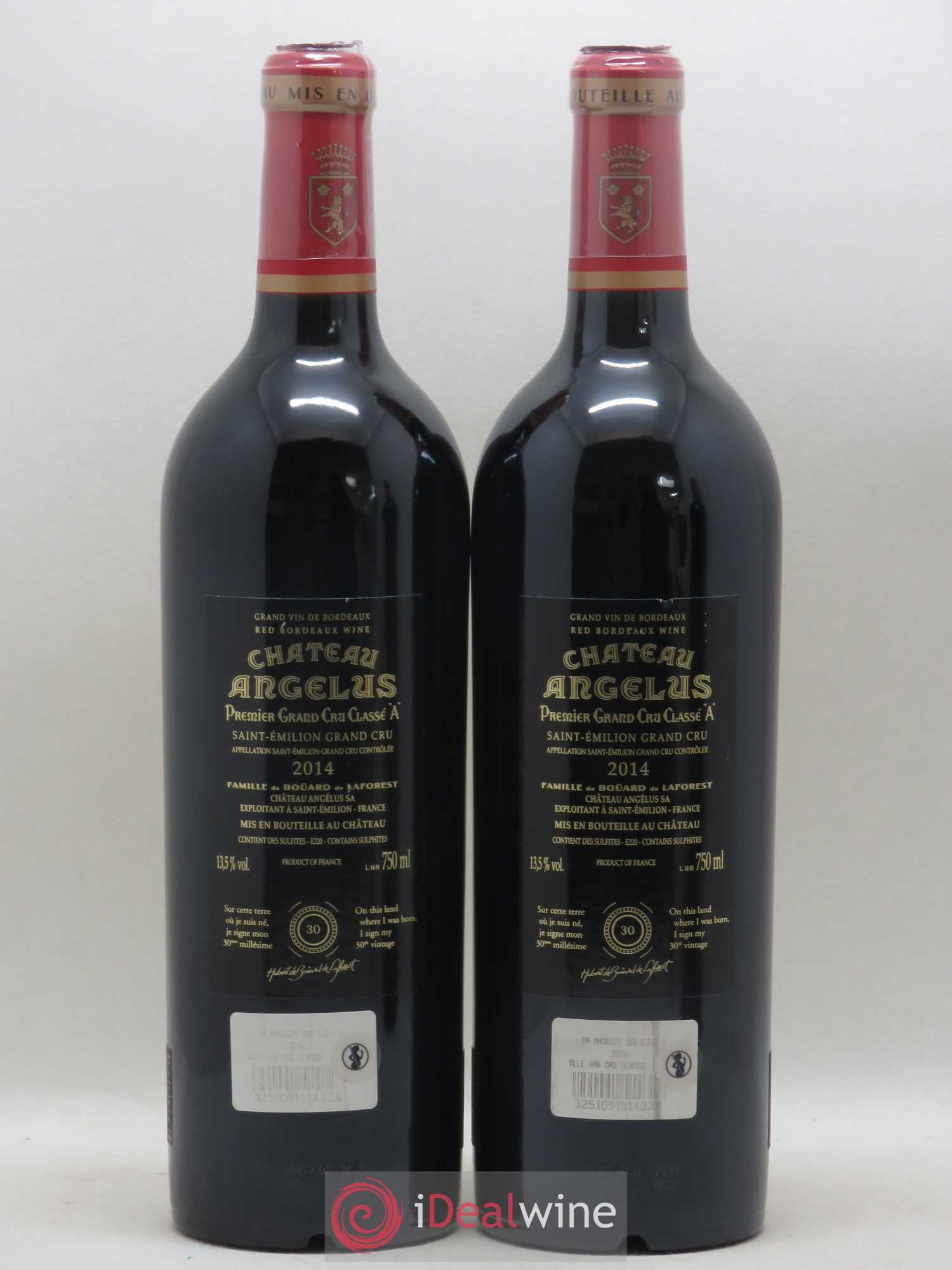 Château Angélus 1er Grand Cru Classé A 2014 - Lot de 2 bouteilles - 1
