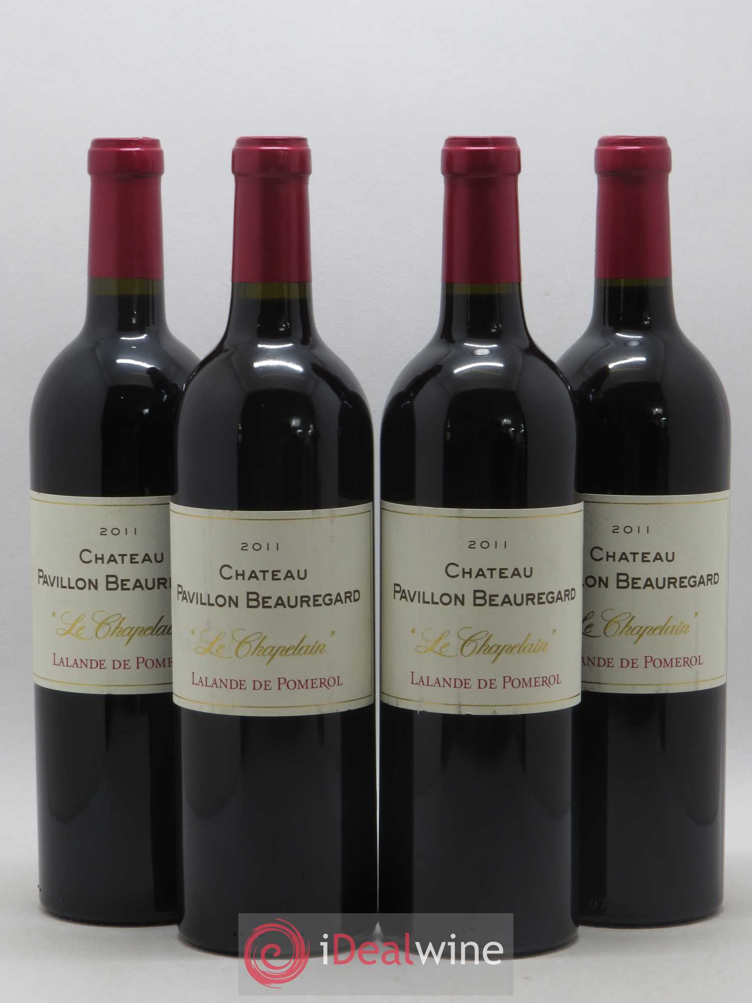 Lalande-de-Pomerol Pavillon Beauregard Le Chapelain 2011 - Posten von 4 Flaschen - 0