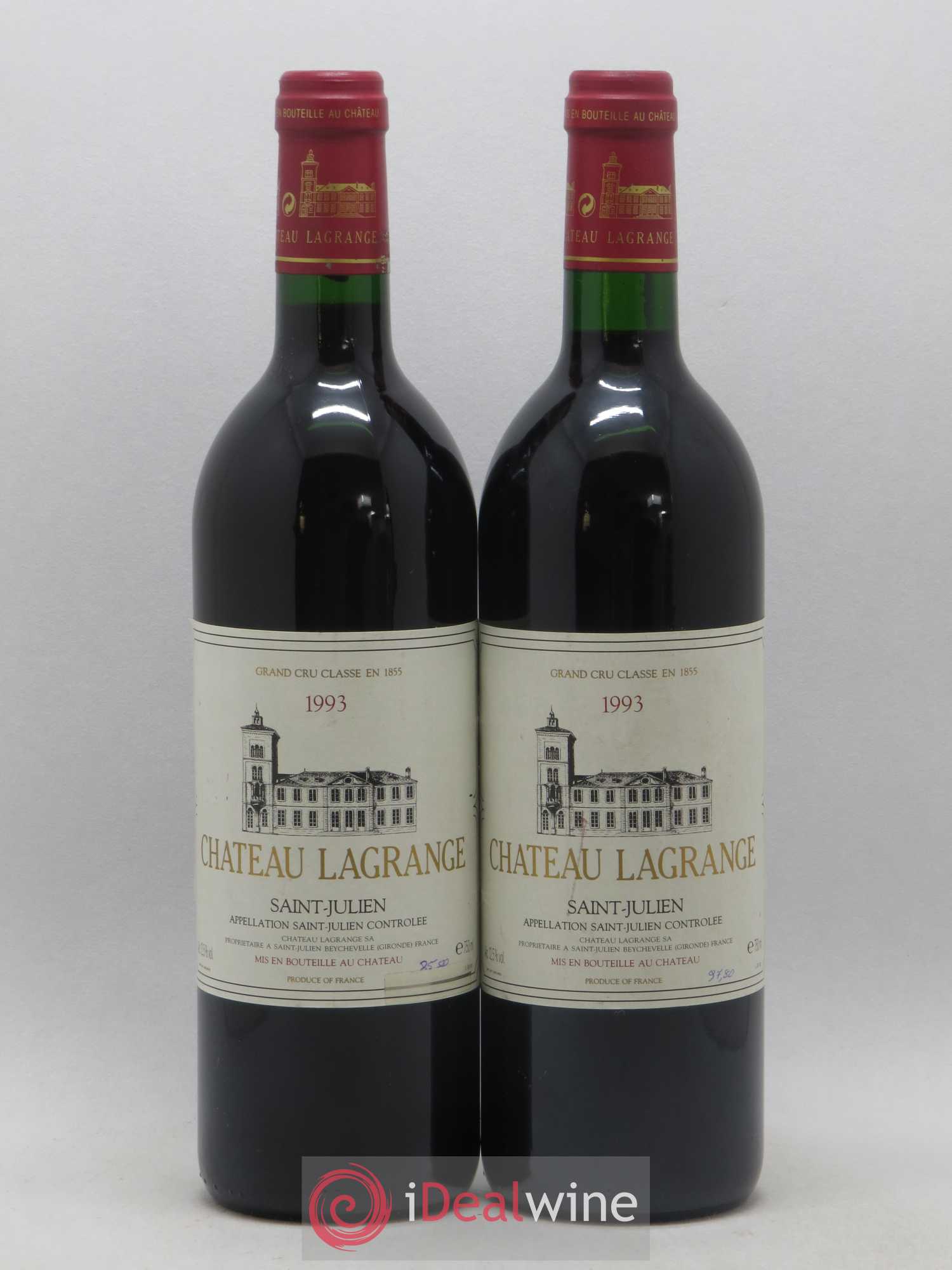 Château Lagrange 3ème Grand Cru Classé 1993 - Lot de 2 bouteilles - 0