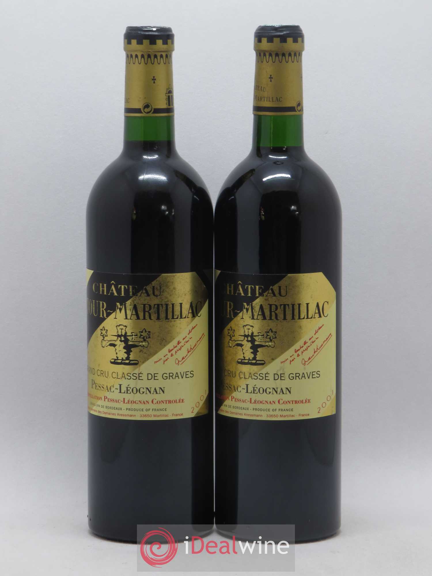 Château Latour-Martillac Cru Classé de Graves 2001 - Lot de 2 bouteilles - 1