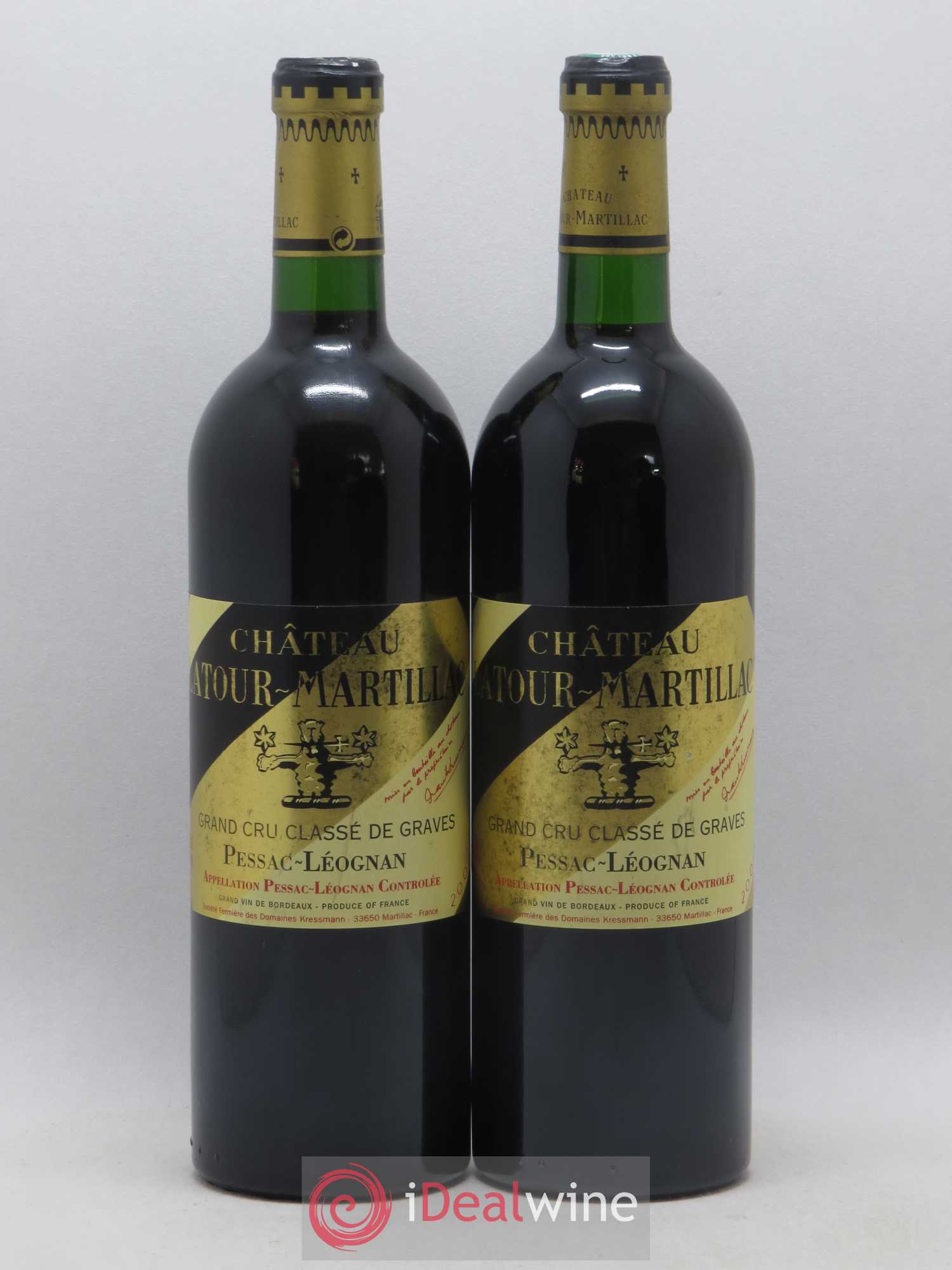 Château Latour-Martillac Cru Classé de Graves 2001 - Lot de 2 bouteilles - 0