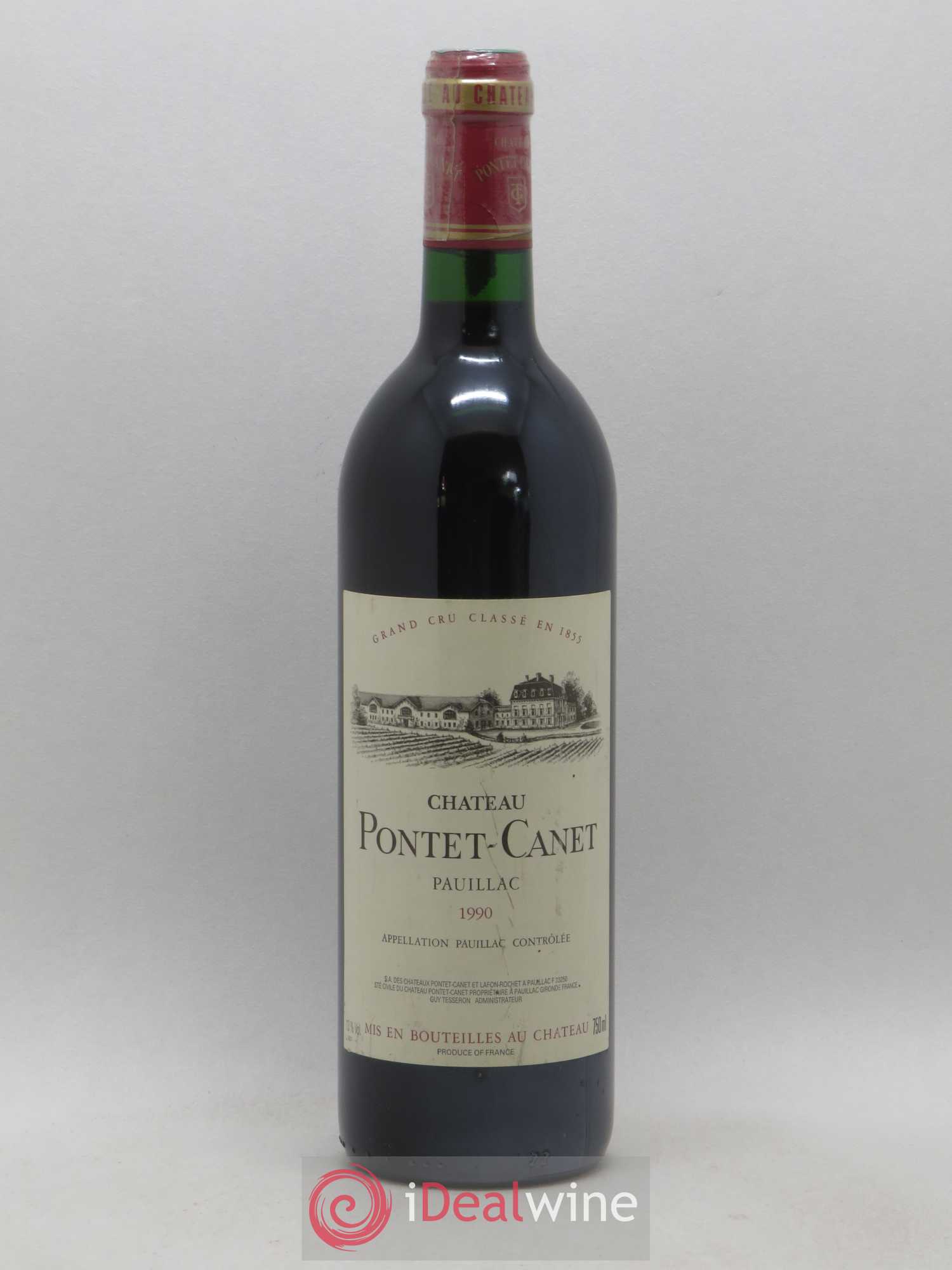 Château Pontet Canet 5ème Grand Cru Classé 1990 - Lot de 1 bouteille - 0