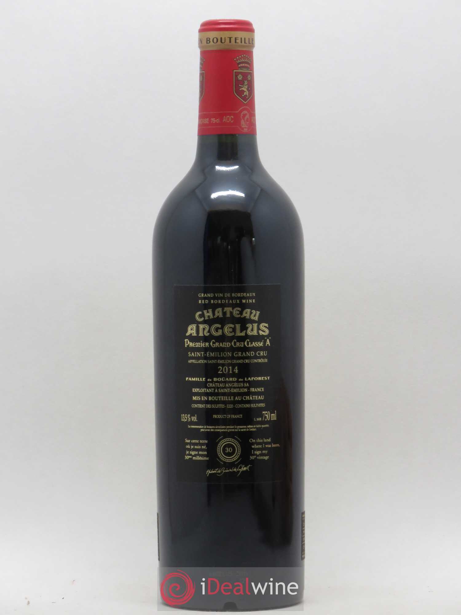 Château Angélus 1er Grand Cru Classé A 2014 - Lot de 1 bouteille - 1
