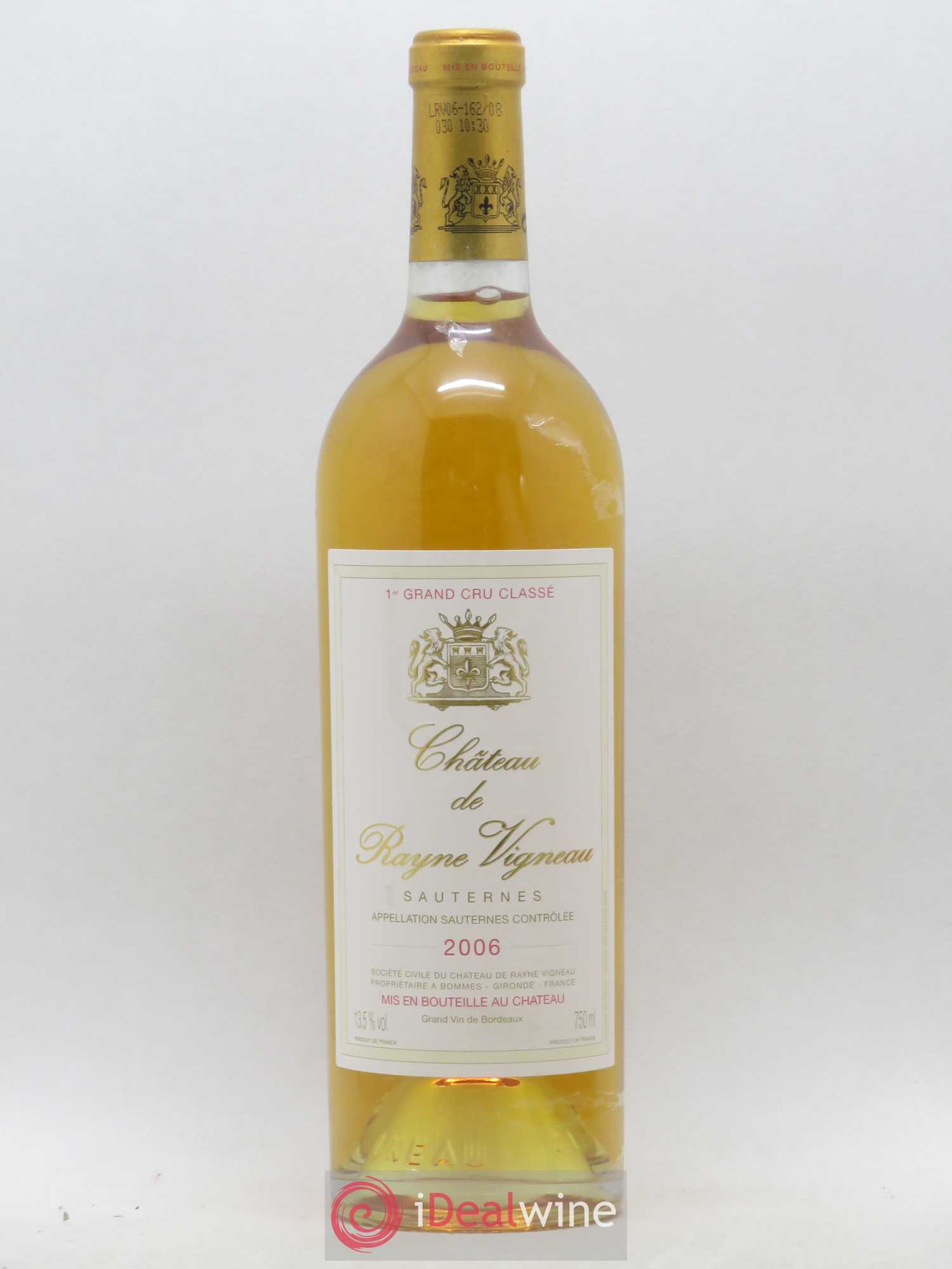 Château de Rayne Vigneau 1er Grand Cru Classé 2006 - Lotto di 1 bottiglia - 0