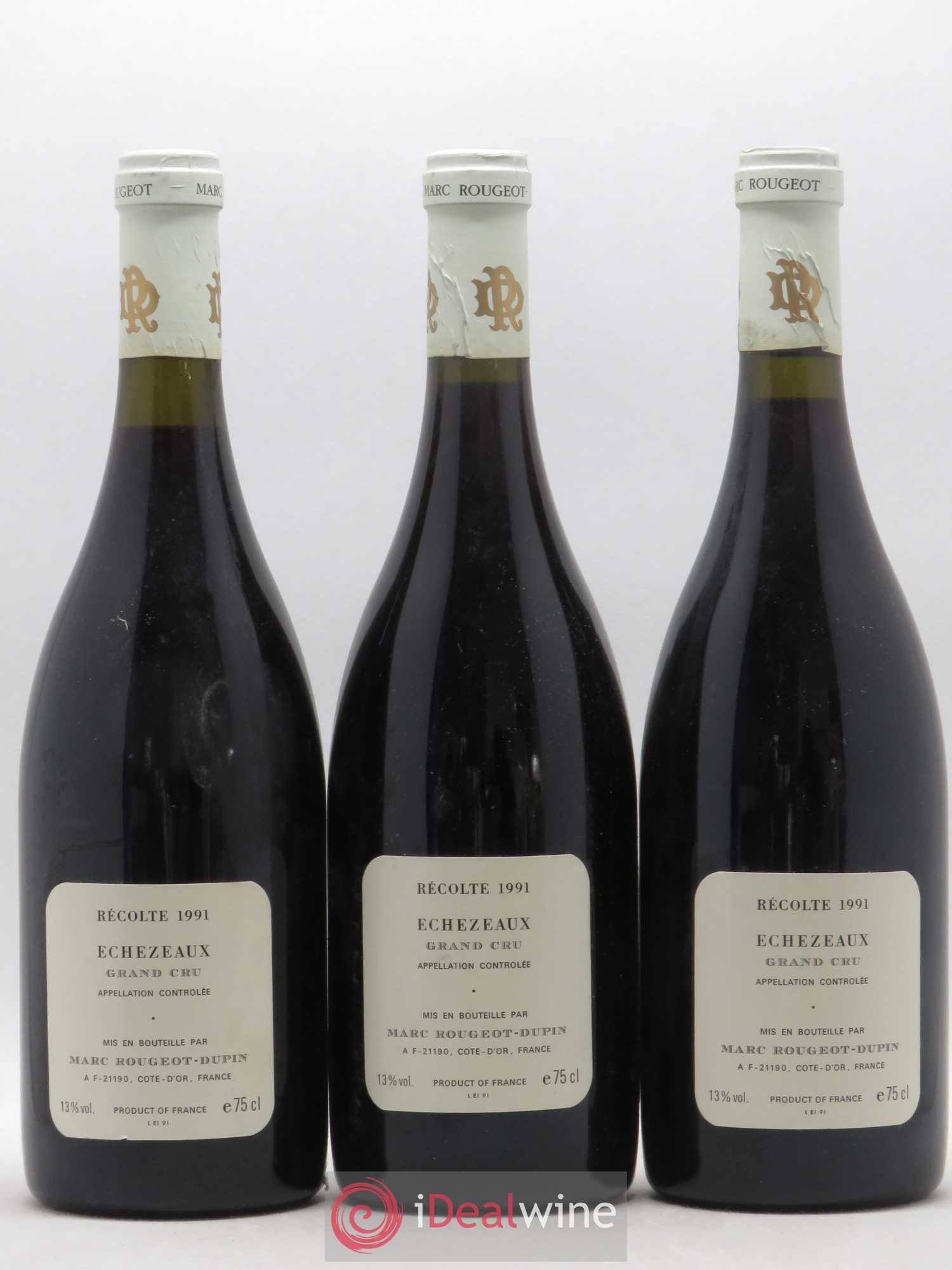 Echezeaux Grand Cru Marc Rougeot-Dupin 1991 - Lot de 3 bouteilles - 1
