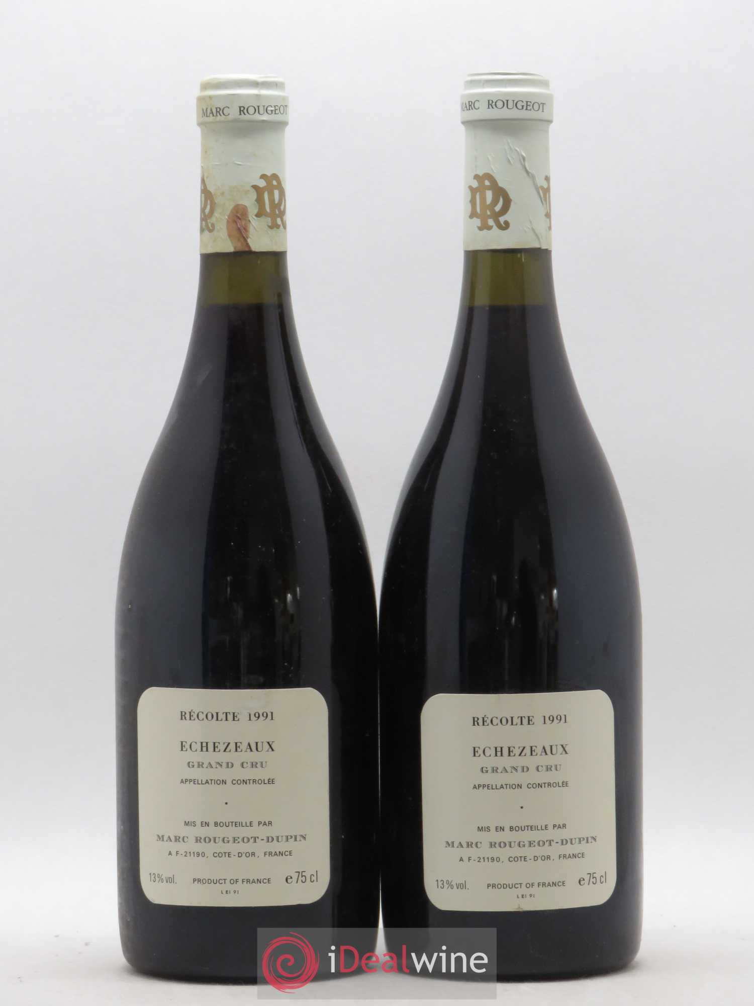 Echezeaux Grand Cru Marc Rougeot-Dupin 1991 - Lot de 2 bouteilles - 1