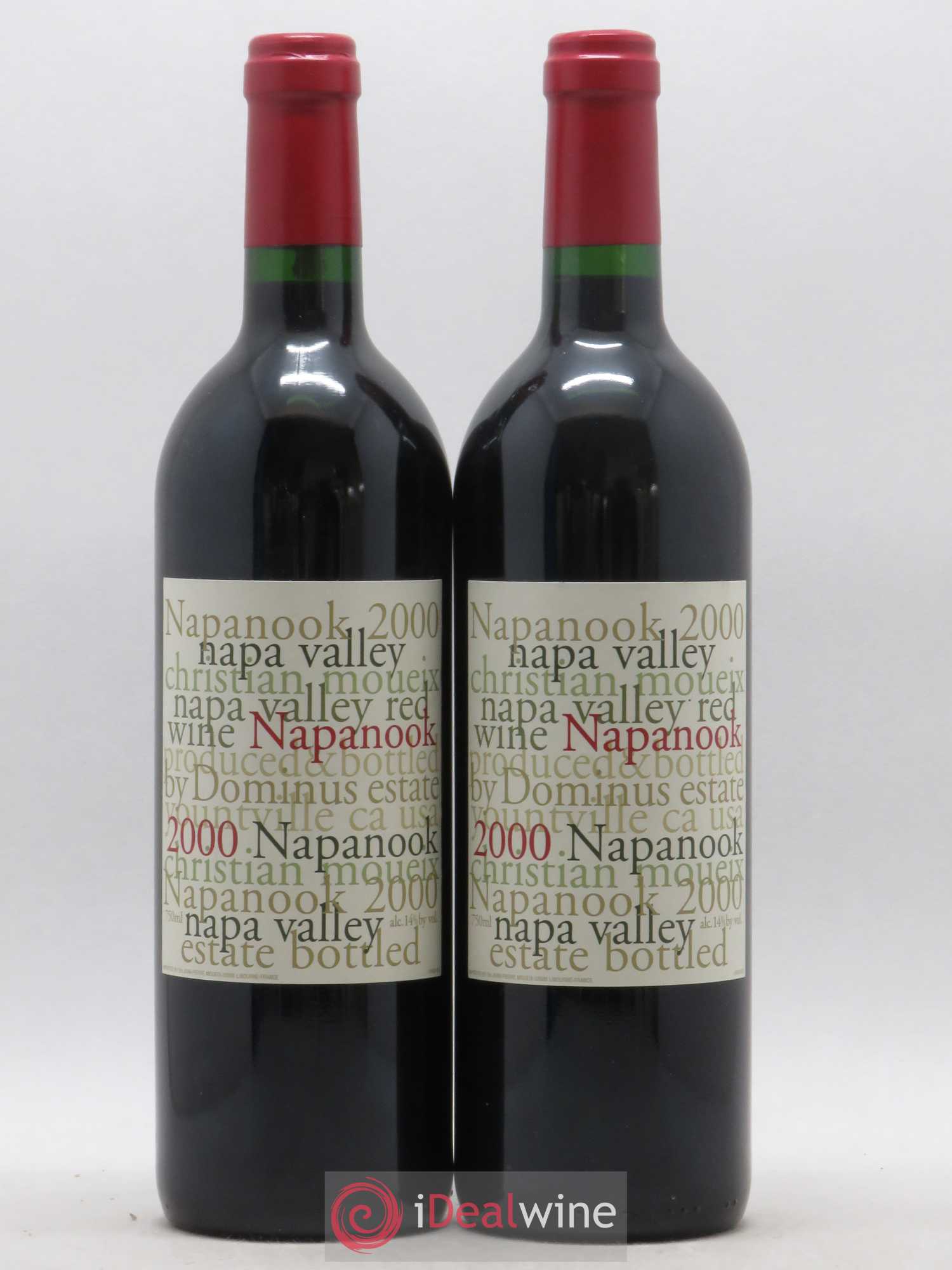 Napa Valley Dominus Estate Napanook Christian Moueix 2000 - Lot de 2 bouteilles - 0